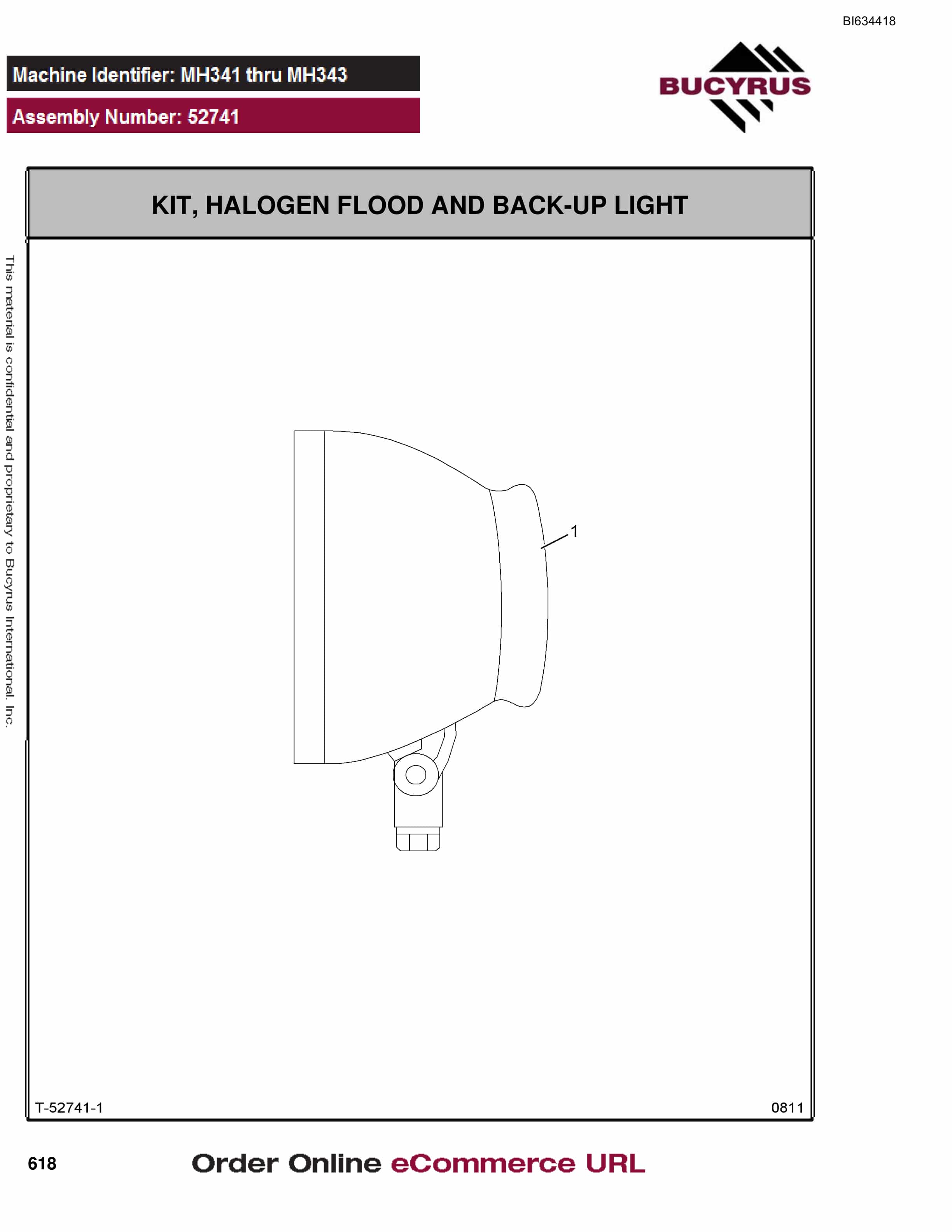 Bucyrus MT4400 AC Parts Catalog BI634418-3