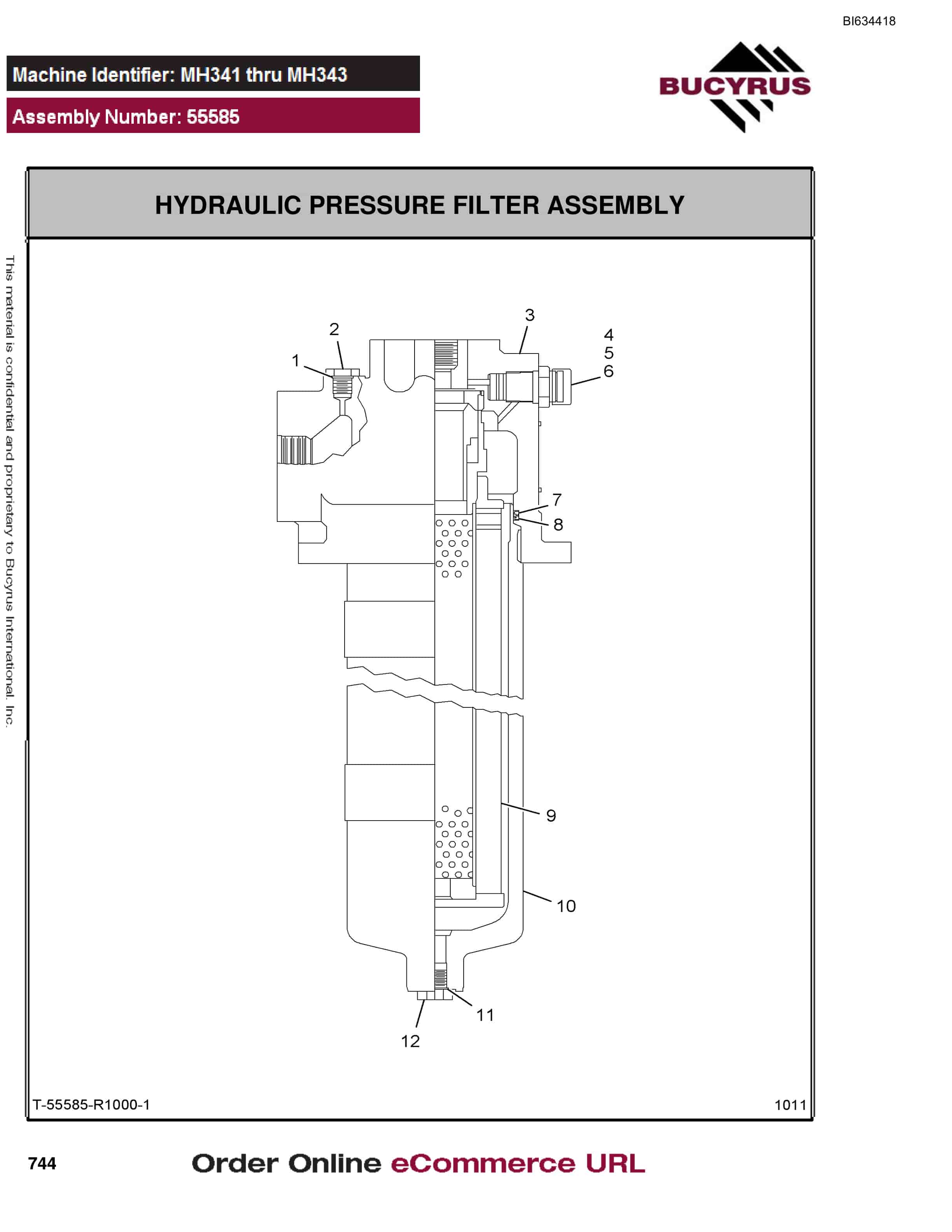 Bucyrus MT4400 AC Parts Catalog BI634418-5