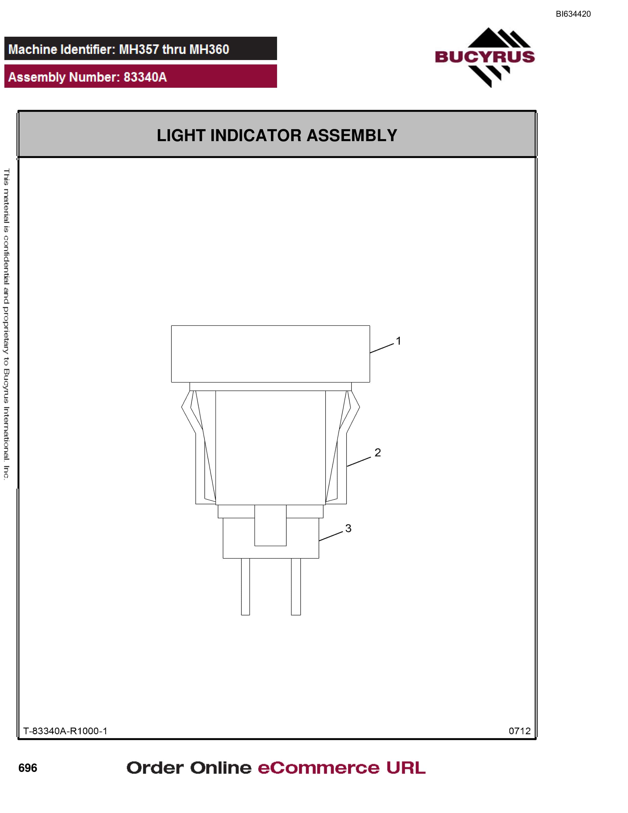 Bucyrus MT4400 AC Parts Catalog BI634420-3