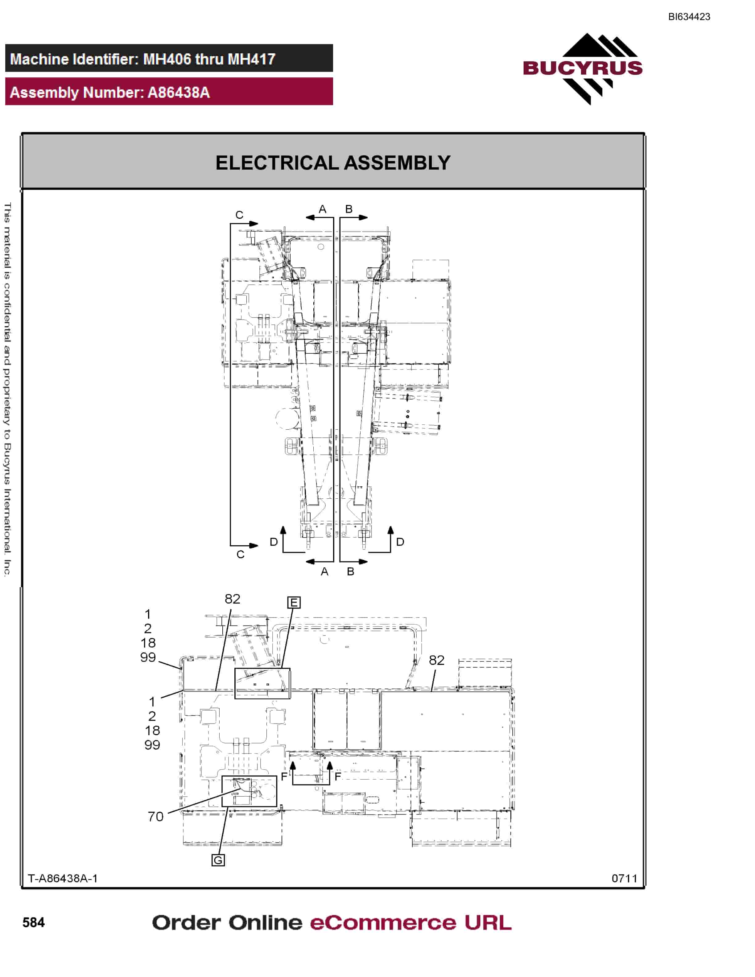 Bucyrus MT4400 AC Parts Catalog BI634423-3