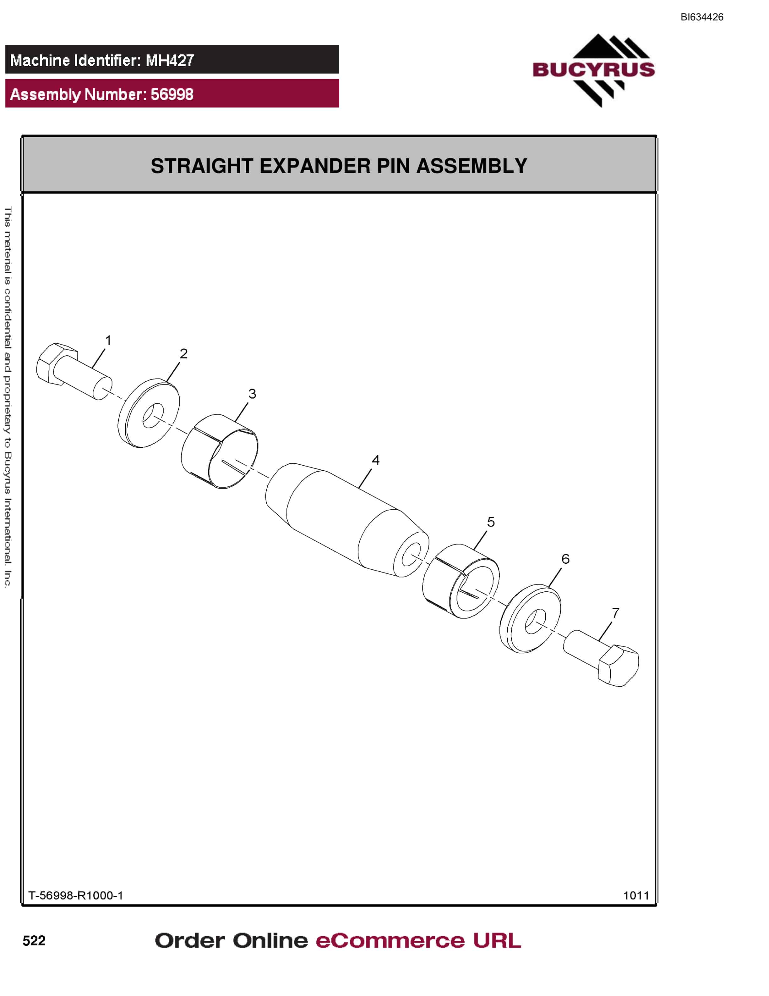 Bucyrus MT4400 AC Parts Catalog BI634426-2
