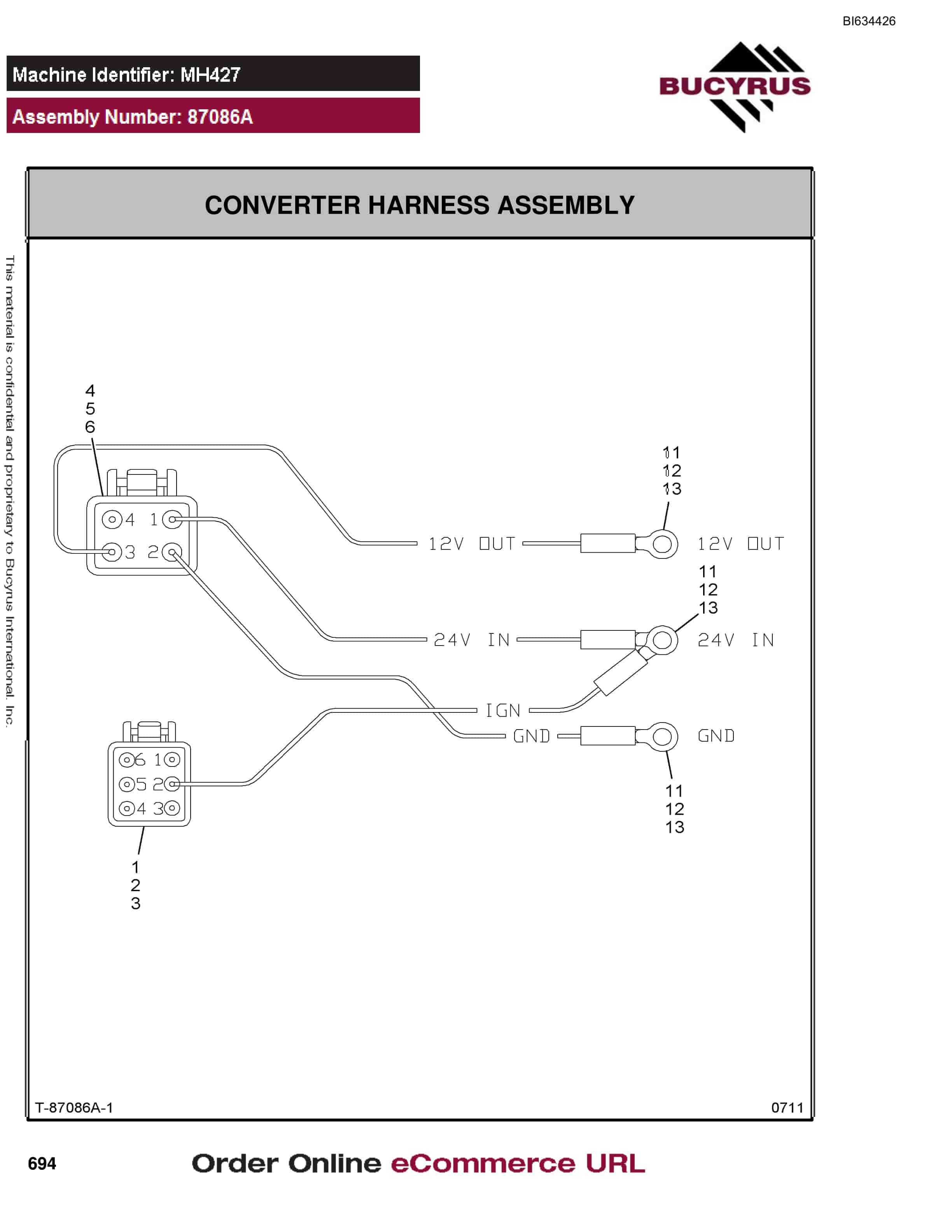 Bucyrus MT4400 AC Parts Catalog BI634426-3