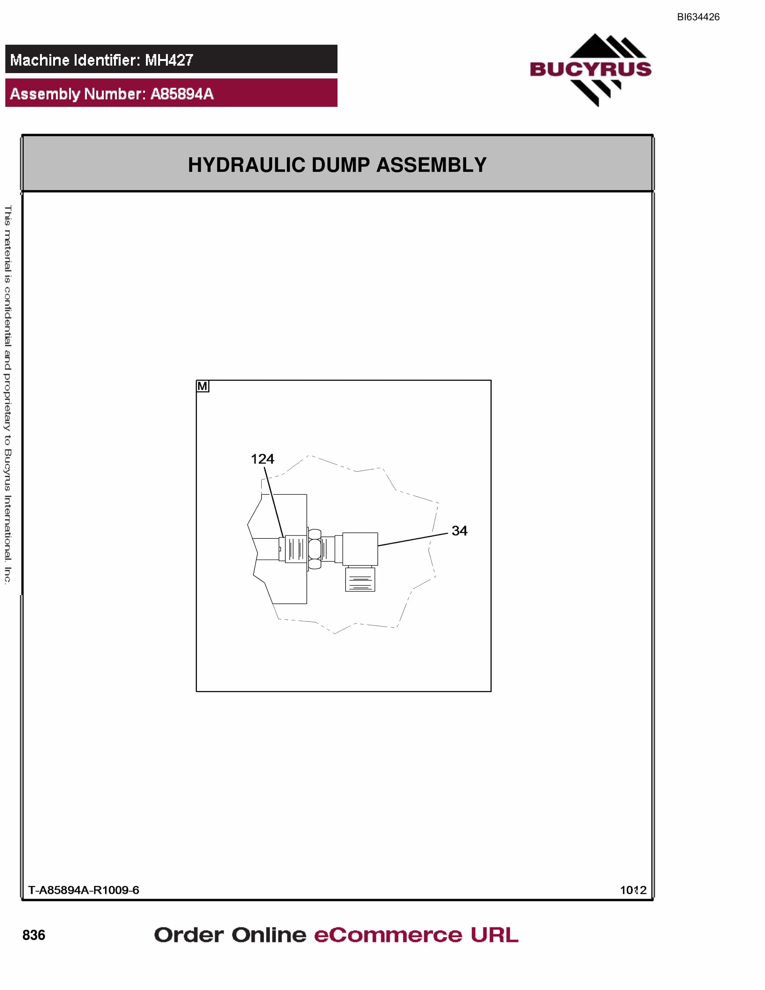 Bucyrus MT4400 AC Parts Catalog BI634426-5