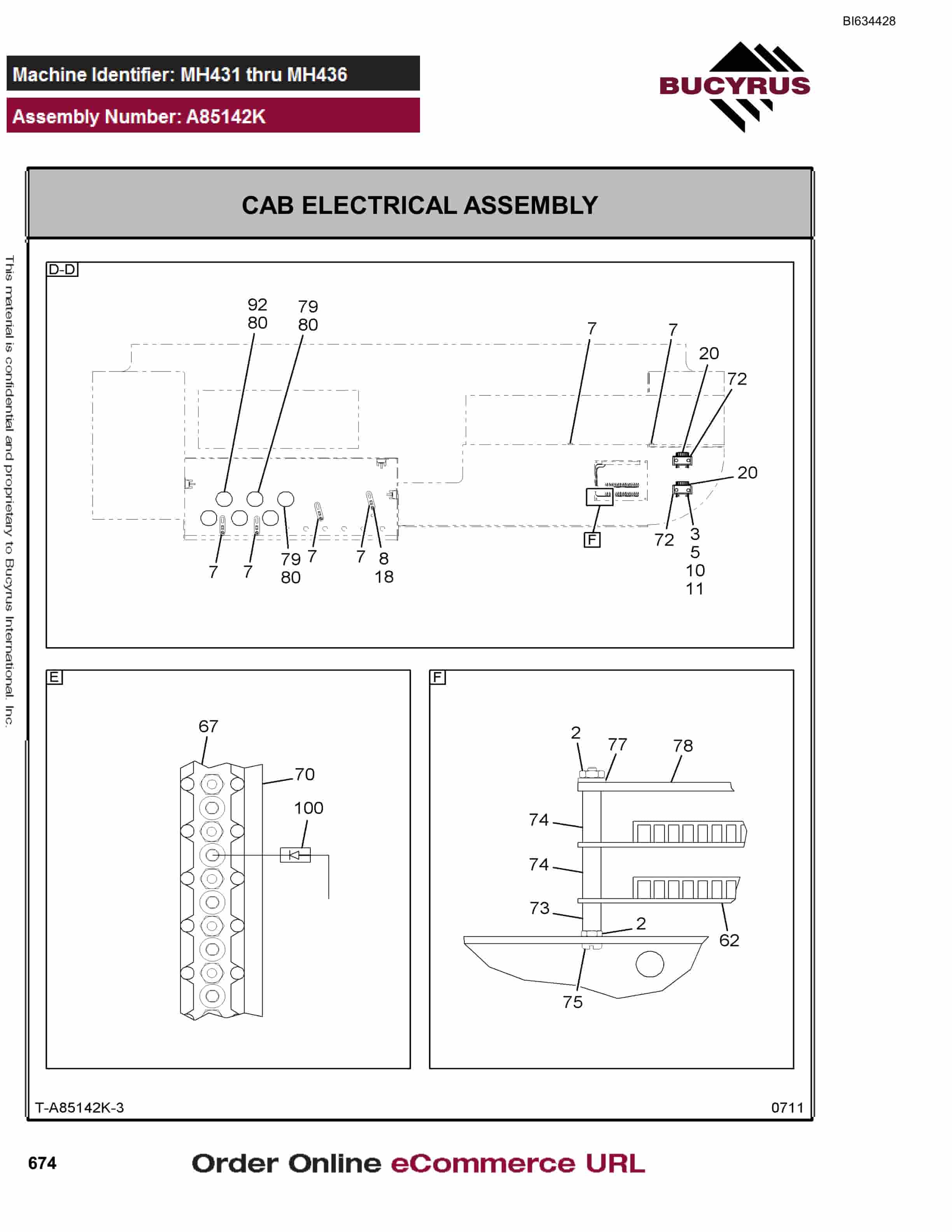 Bucyrus MT4400 AC Parts Catalog BI634428-3