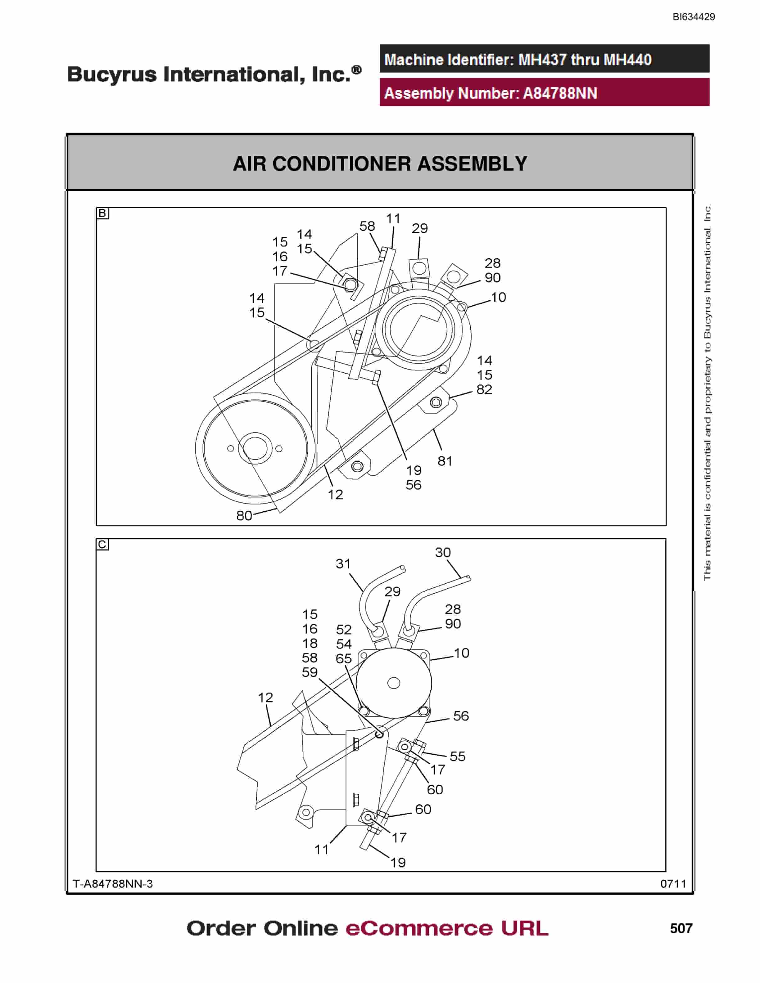 Bucyrus MT4400 AC Parts Catalog BI634429-2