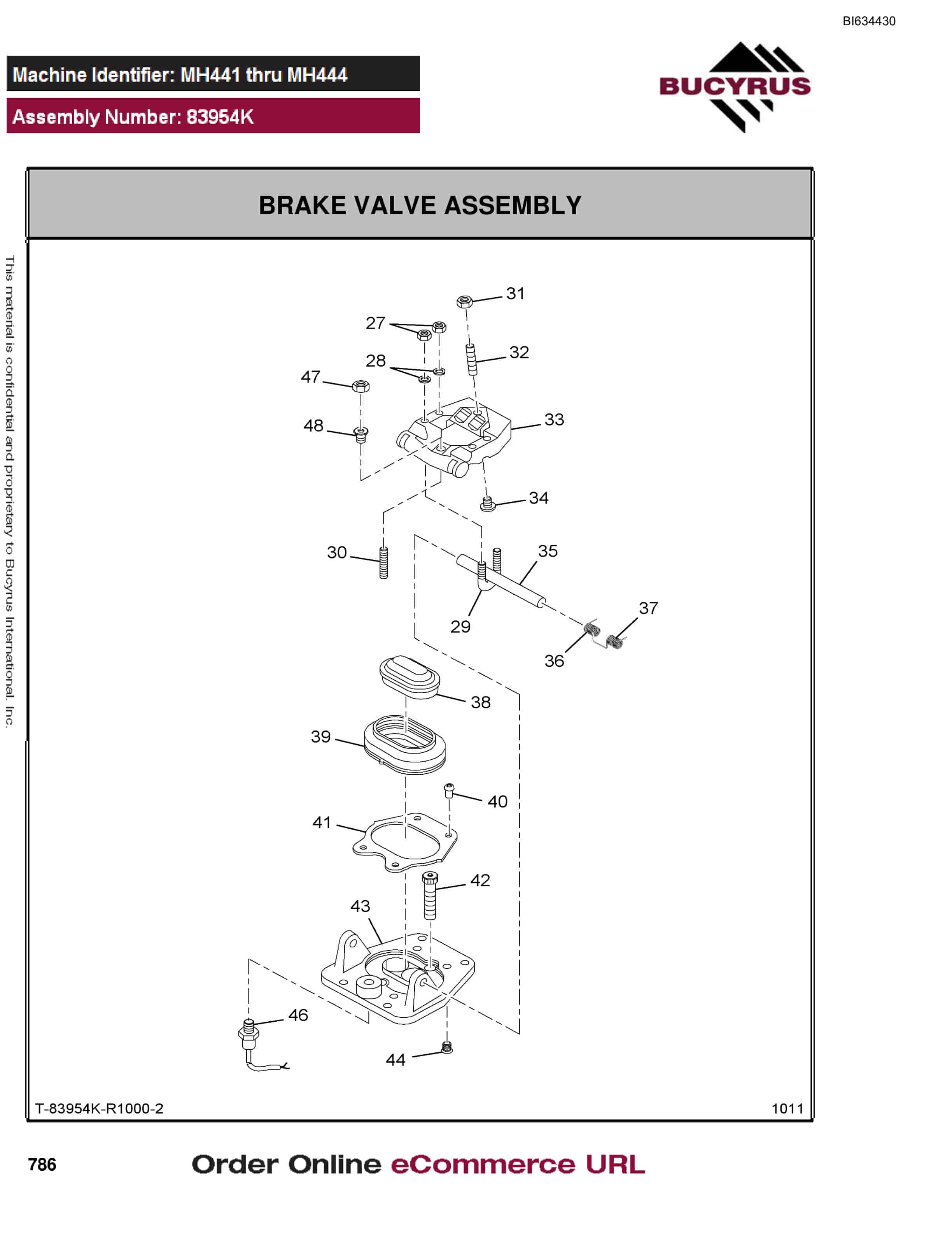 Bucyrus MT4400 AC Parts Catalog BI634430-5