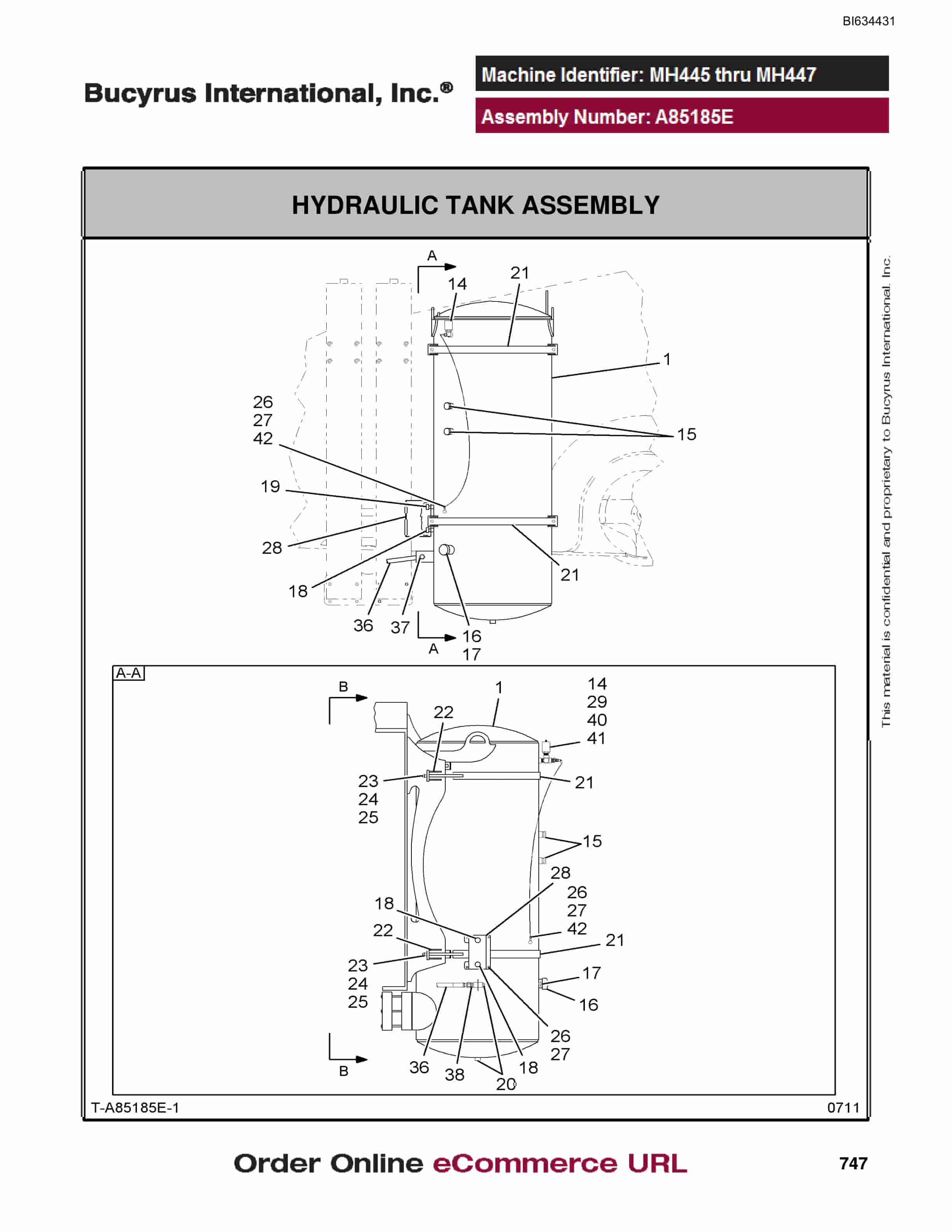 Bucyrus MT4400 AC Parts Catalog BI634431-4