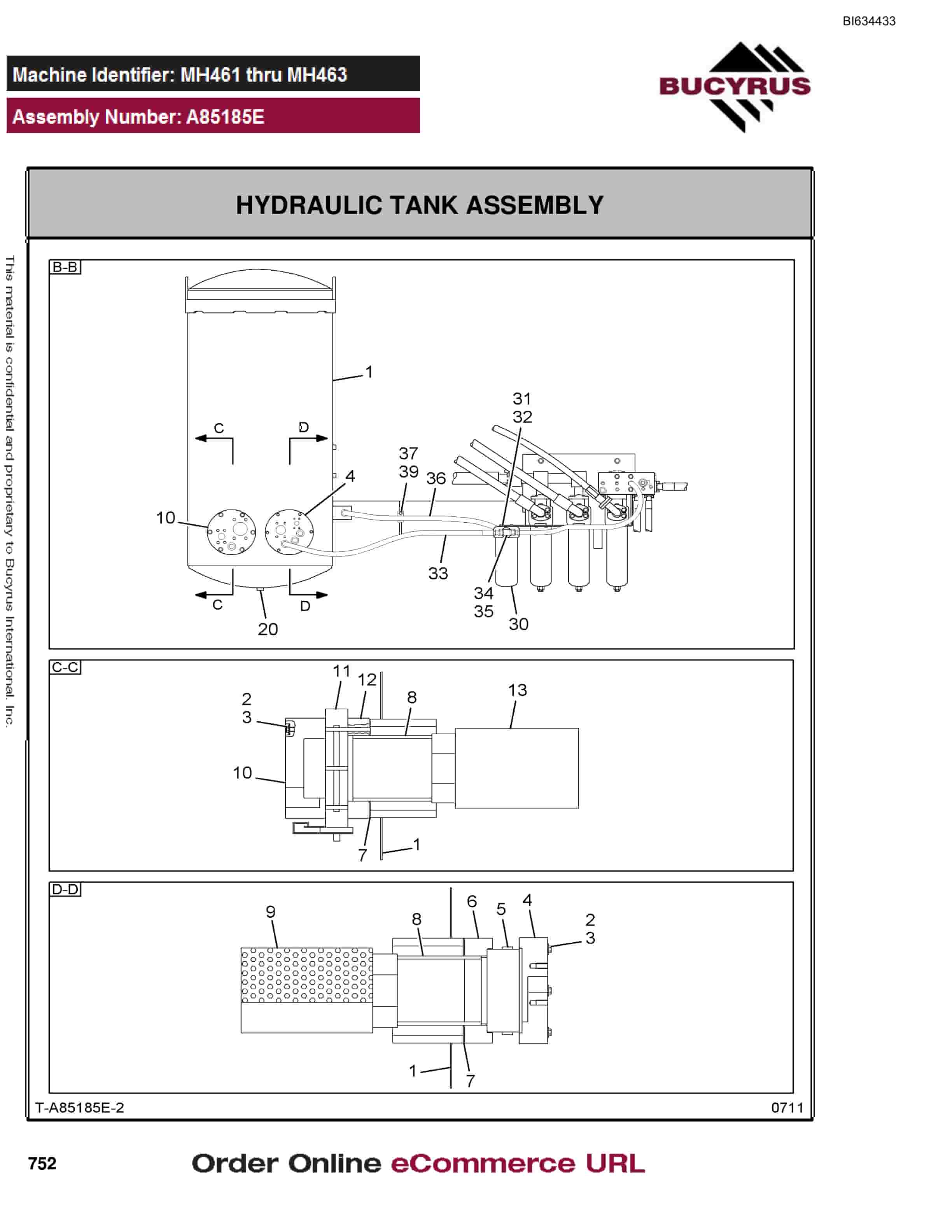 Bucyrus MT4400 AC Parts Catalog BI634433-4