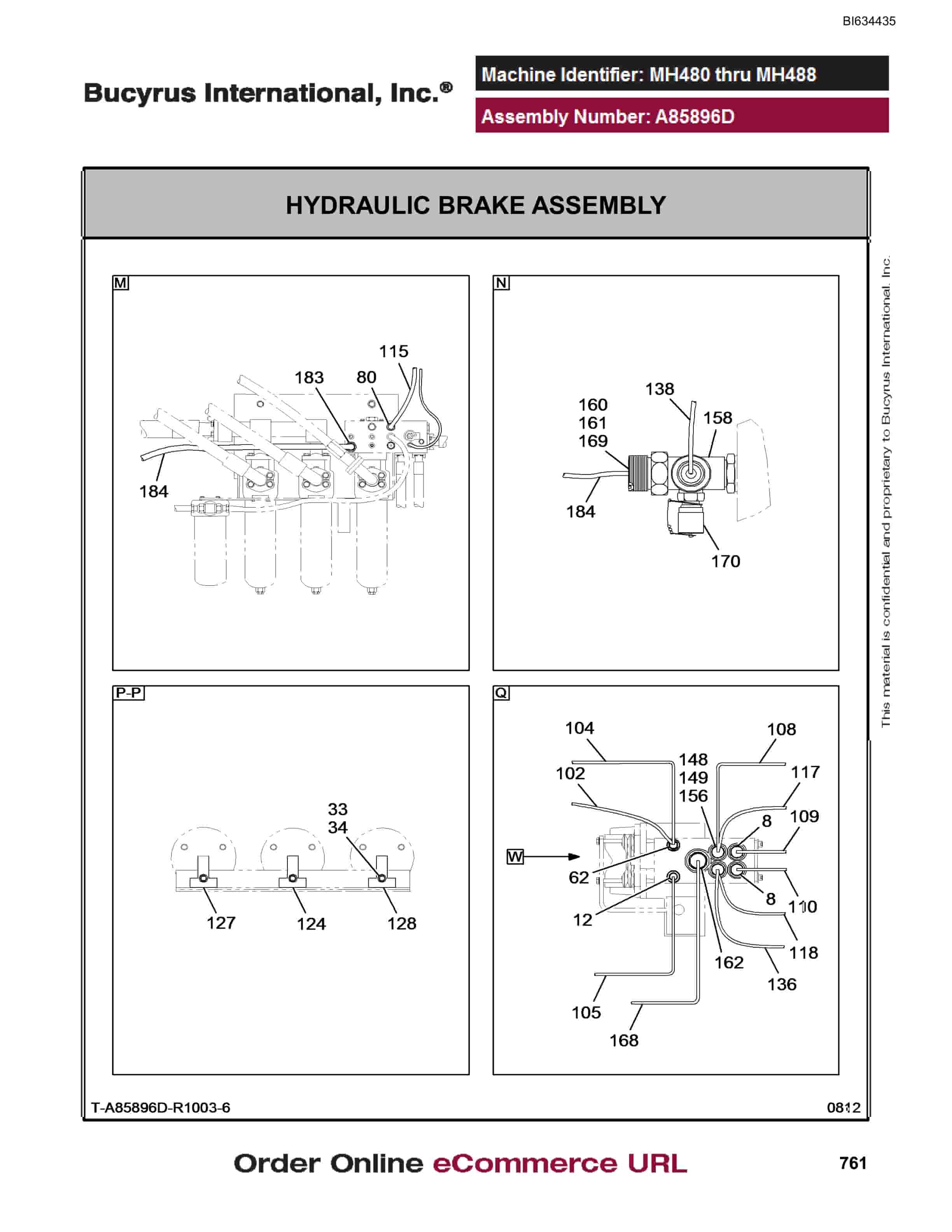 Bucyrus MT4400 AC Parts Catalog BI634435-5