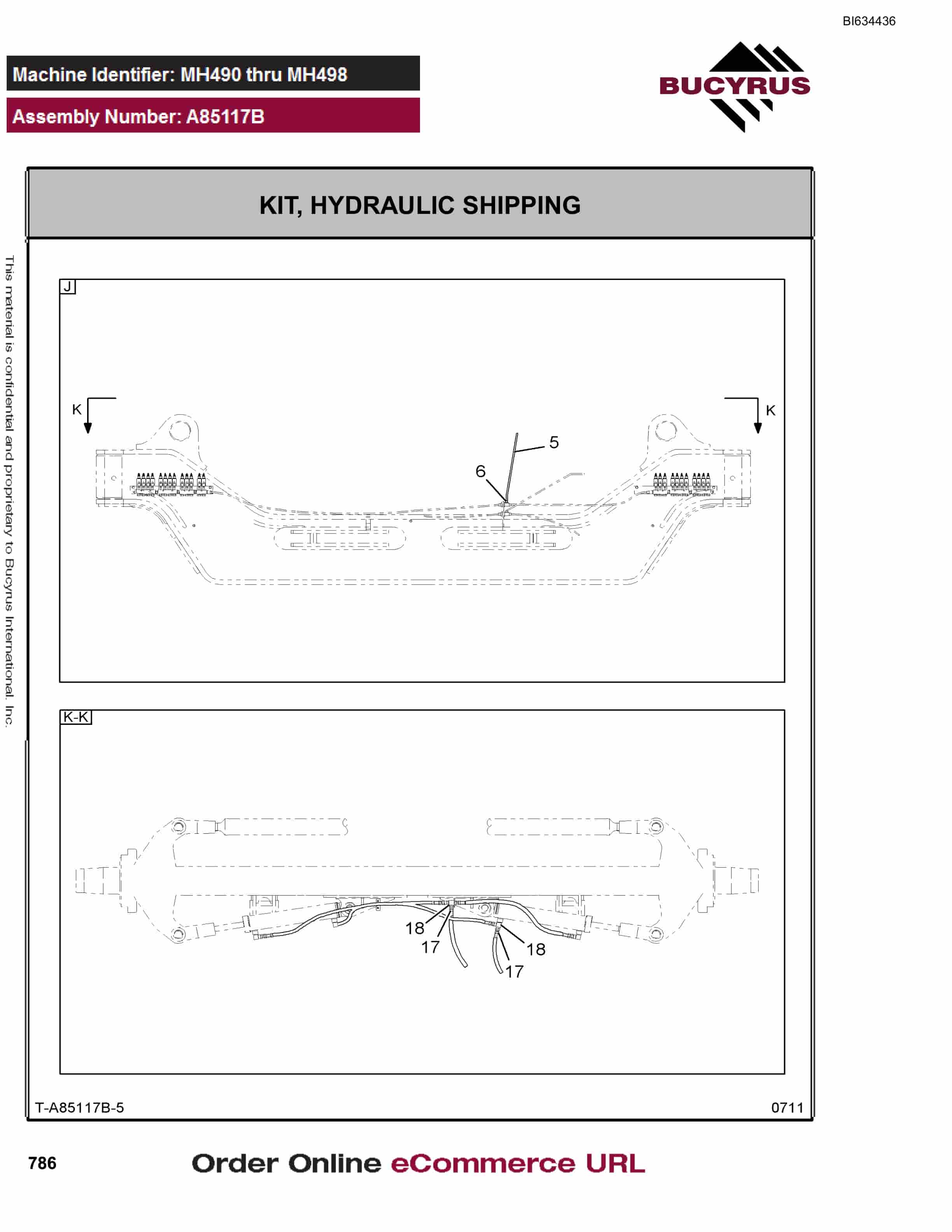 Bucyrus MT4400 AC Parts Catalog BI634436-4