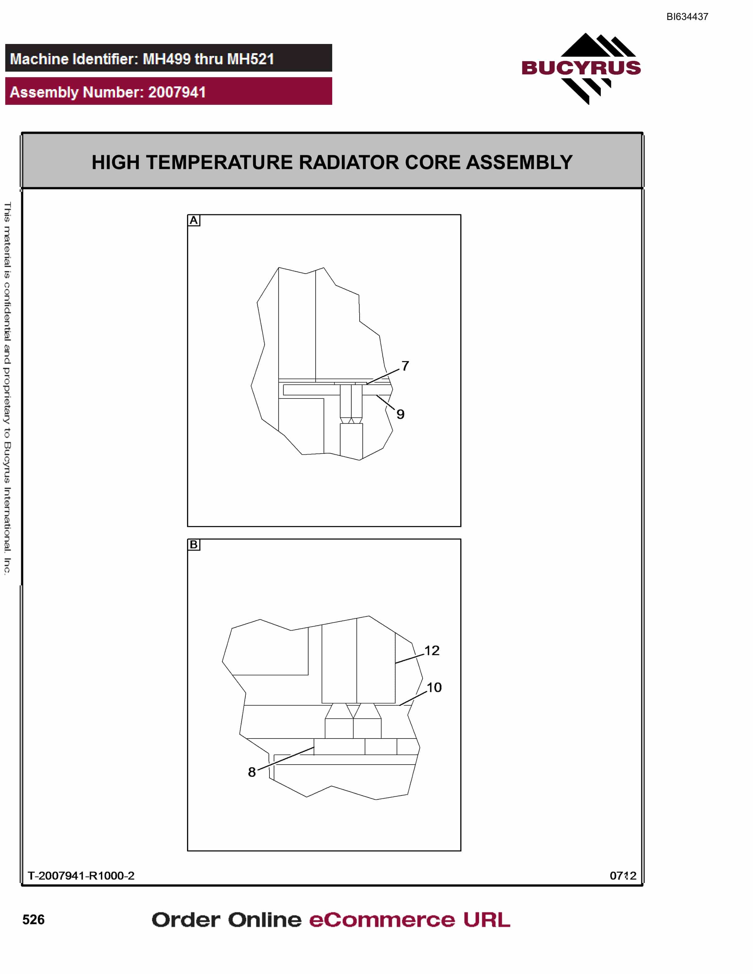 Bucyrus MT4400 AC Parts Catalog BI634437-2