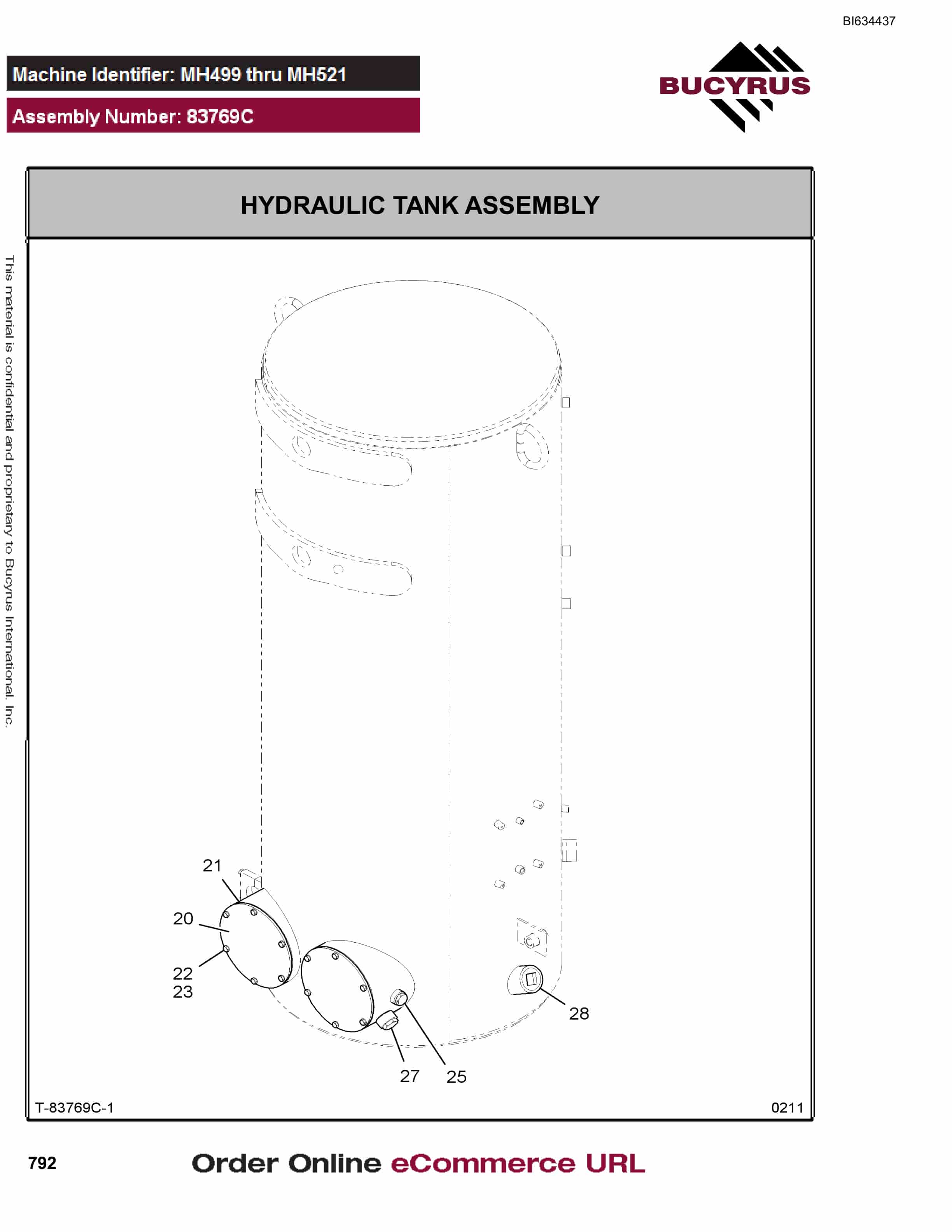 Bucyrus MT4400 AC Parts Catalog BI634437-4