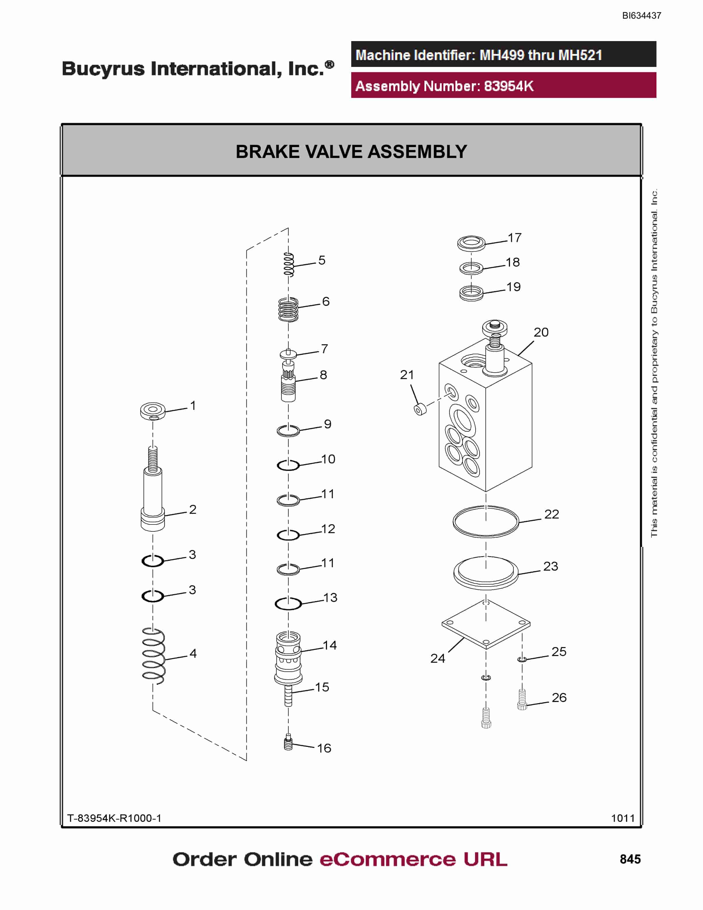 Bucyrus MT4400 AC Parts Catalog BI634437-5