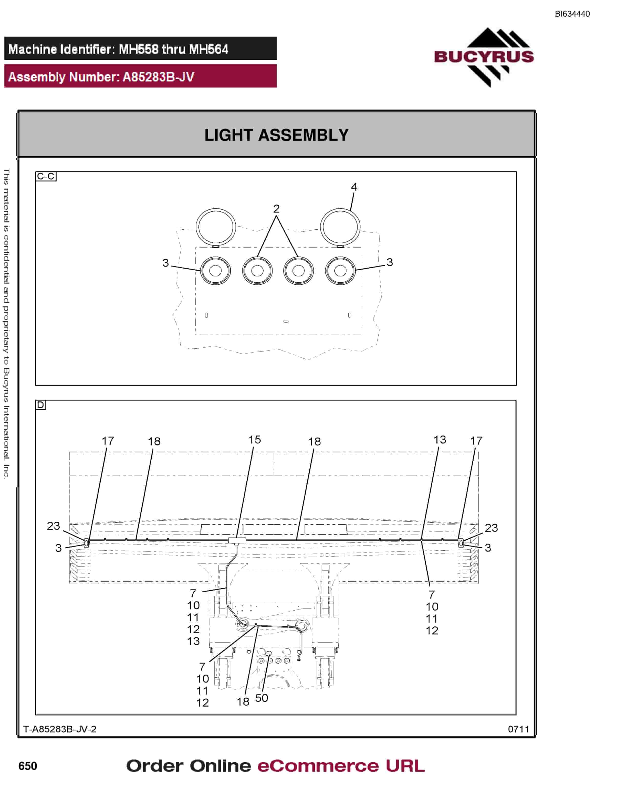 Bucyrus MT4400 AC Parts Catalog BI634440-3