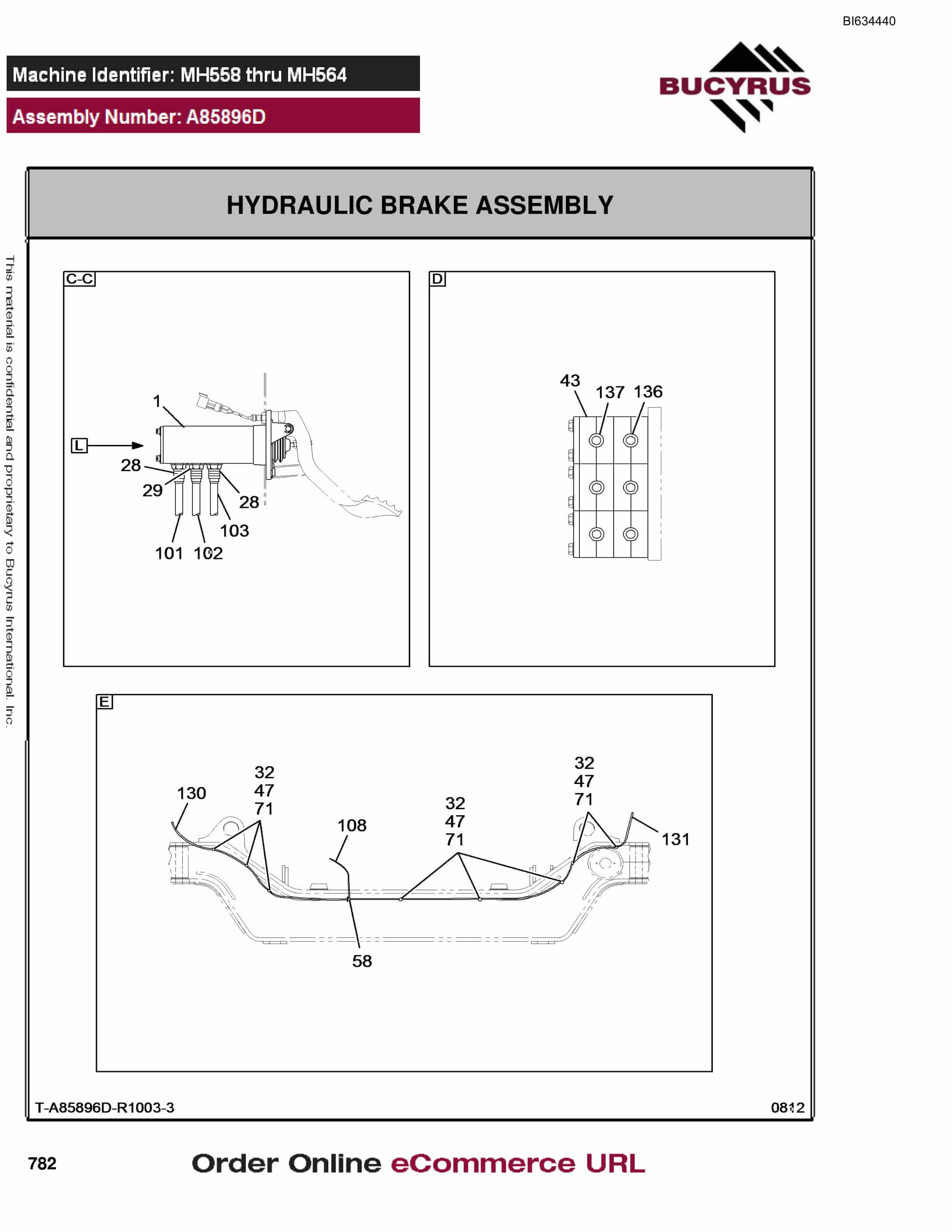 Bucyrus MT4400 AC Parts Catalog BI634440-5