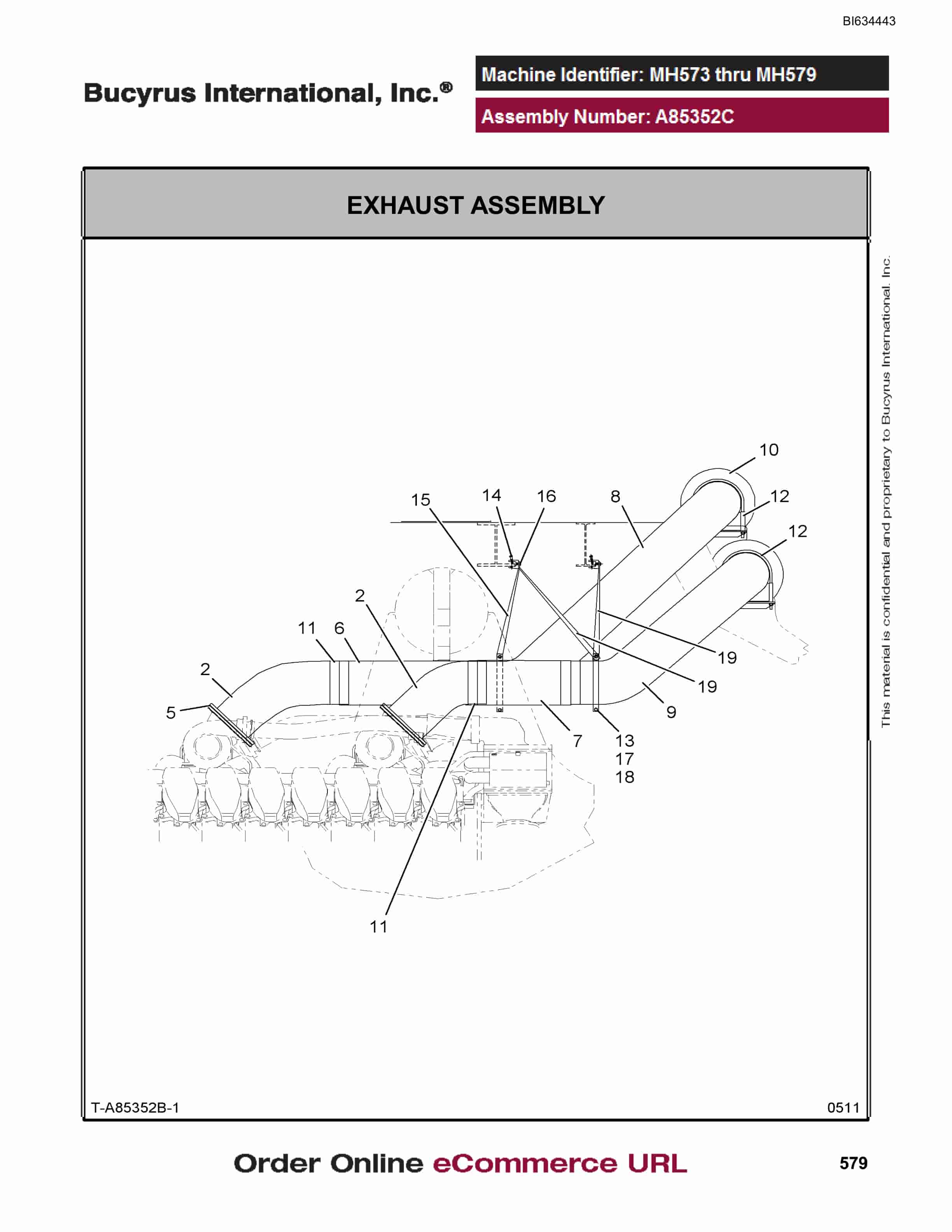 Bucyrus MT4400 AC Parts Catalog BI634443-2