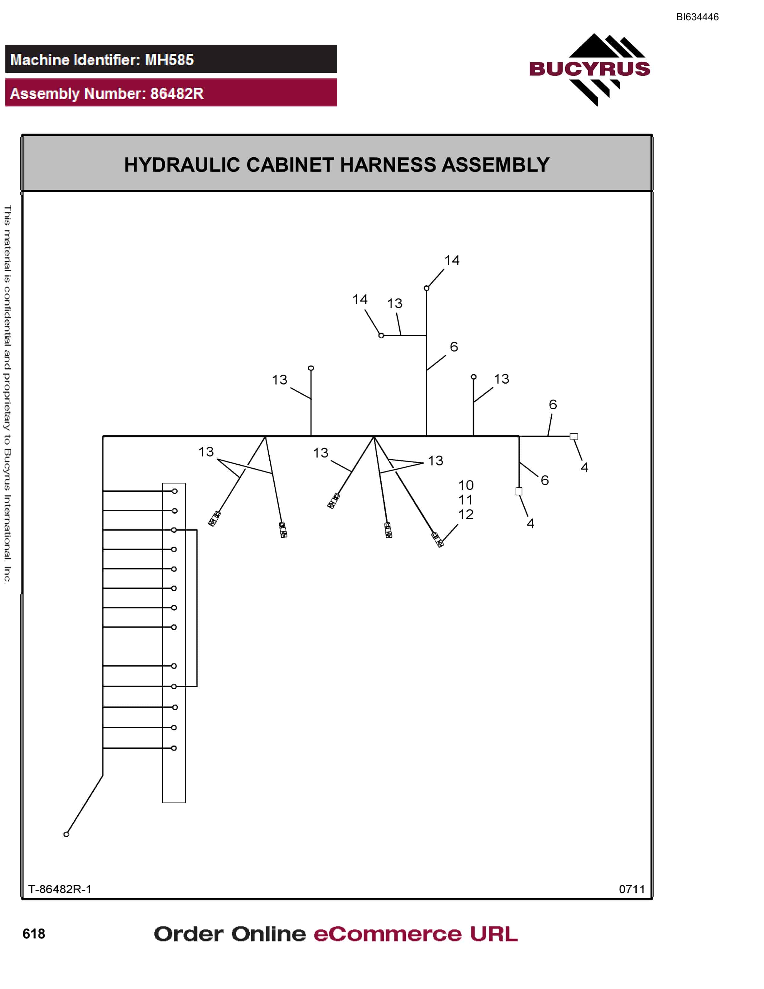 Bucyrus MT4400 AC Parts Catalog BI634446-3