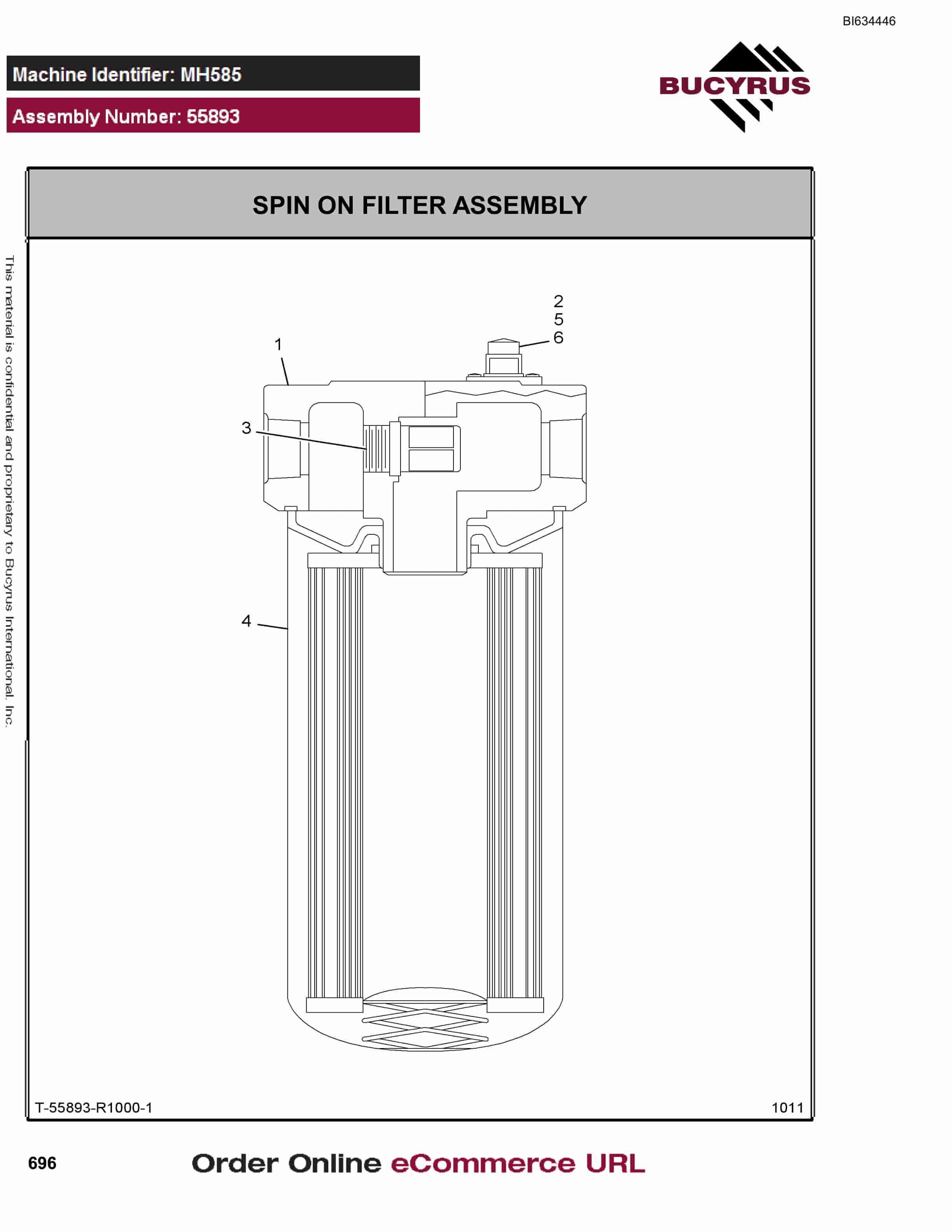 Bucyrus MT4400 AC Parts Catalog BI634446-4
