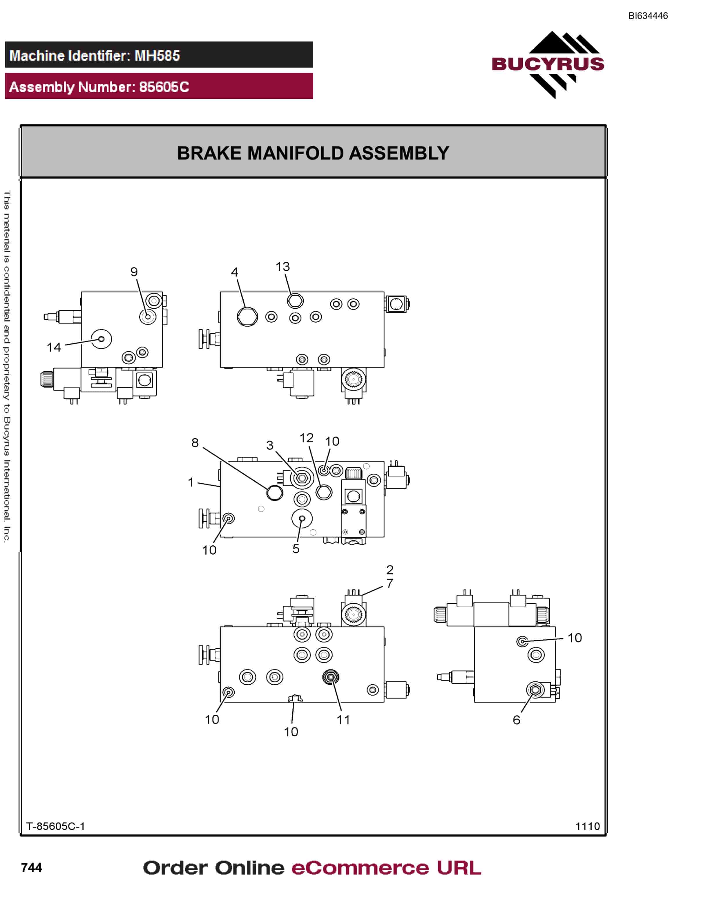 Bucyrus MT4400 AC Parts Catalog BI634446-5