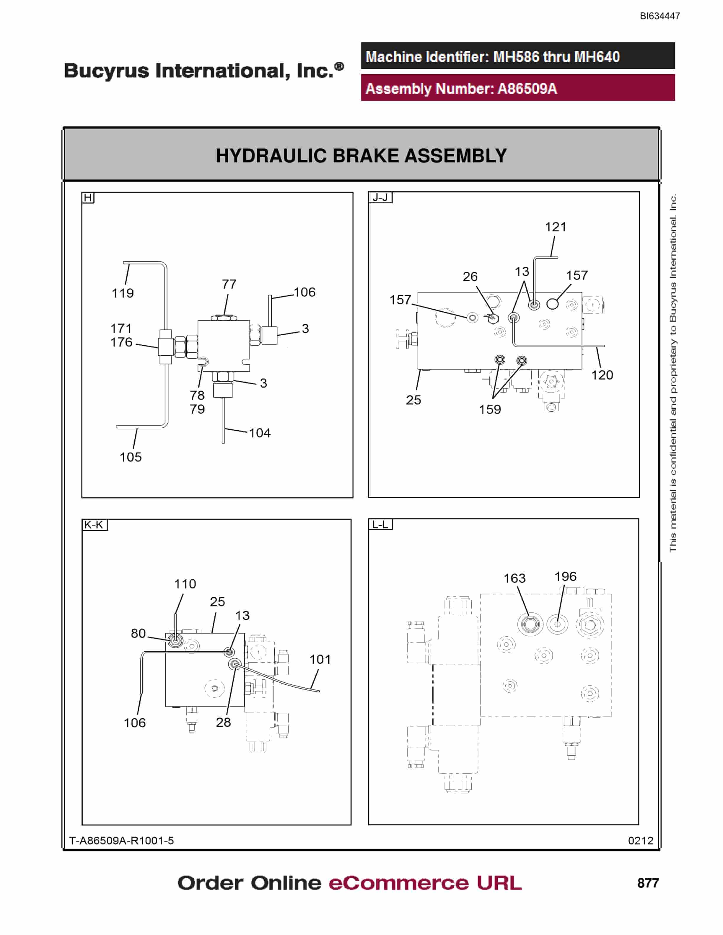 Bucyrus MT4400 AC Parts Catalog BI634447-5