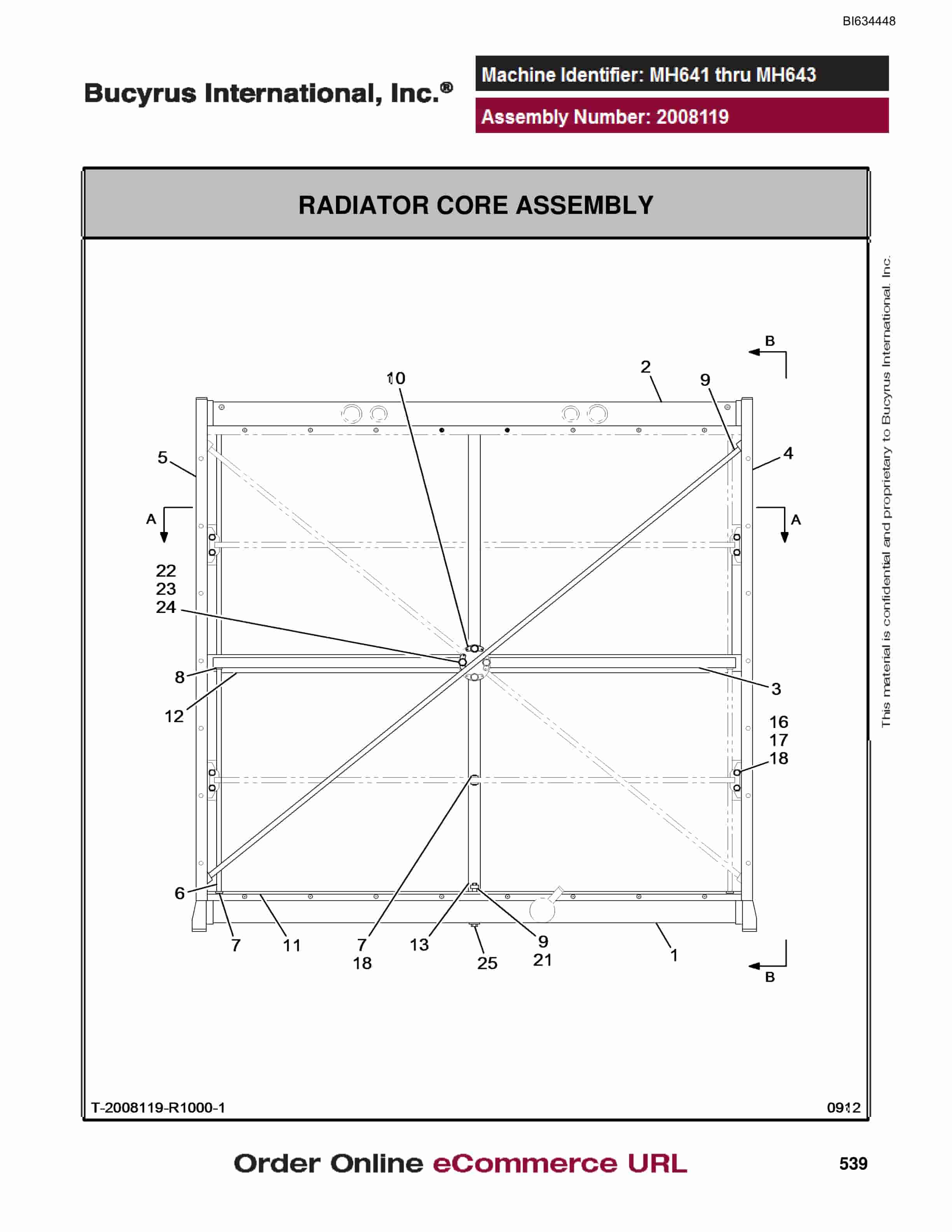 Bucyrus MT4400 AC Parts Catalog BI634448-2