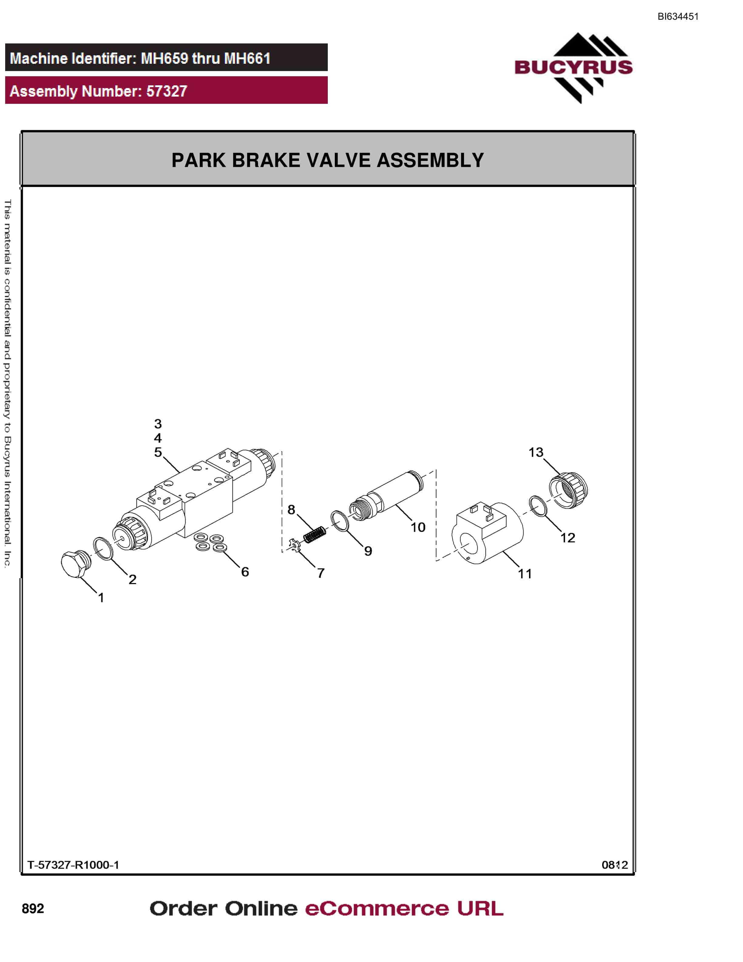 Bucyrus MT4400 AC Parts Catalog BI634451-4