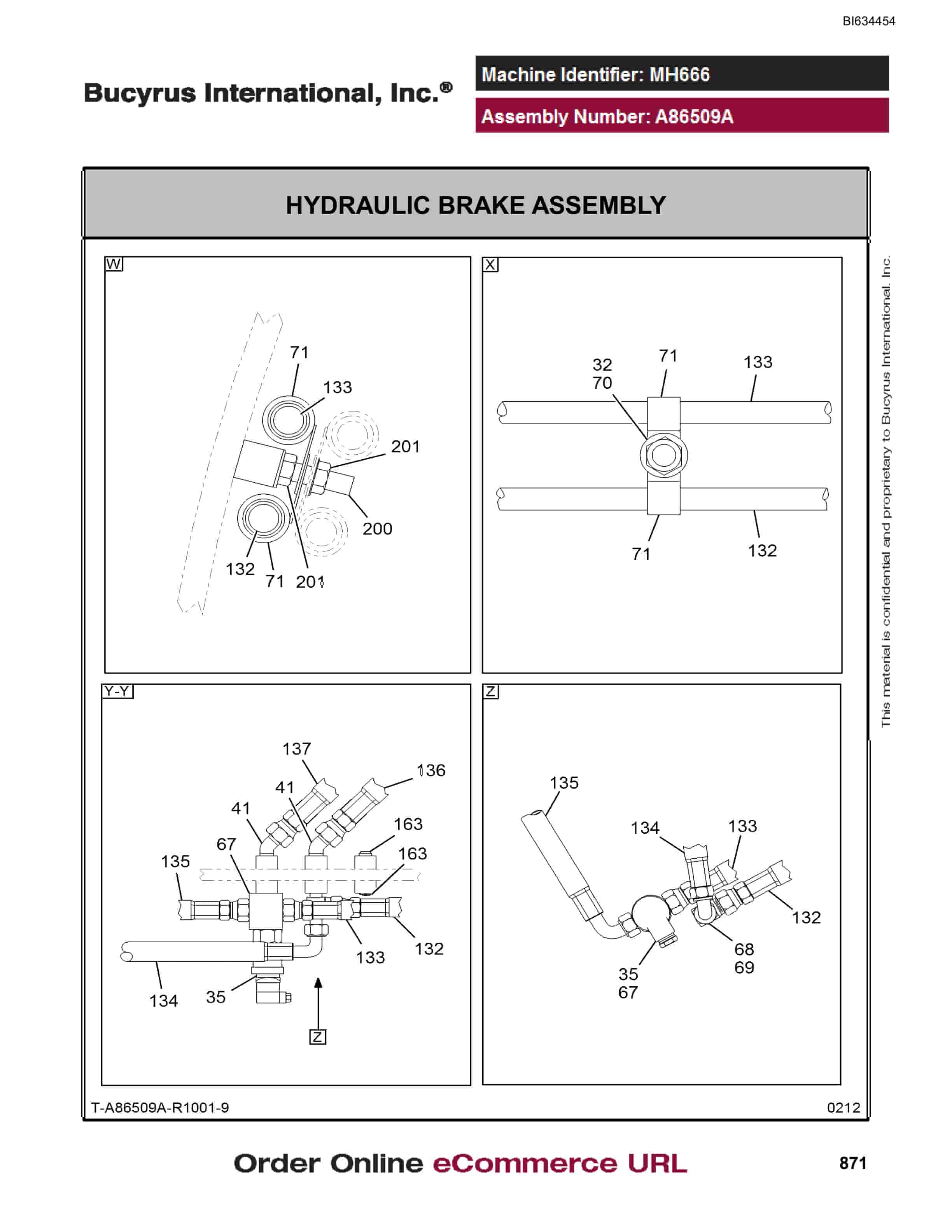 Bucyrus MT4400 AC Parts Catalog BI634454-4