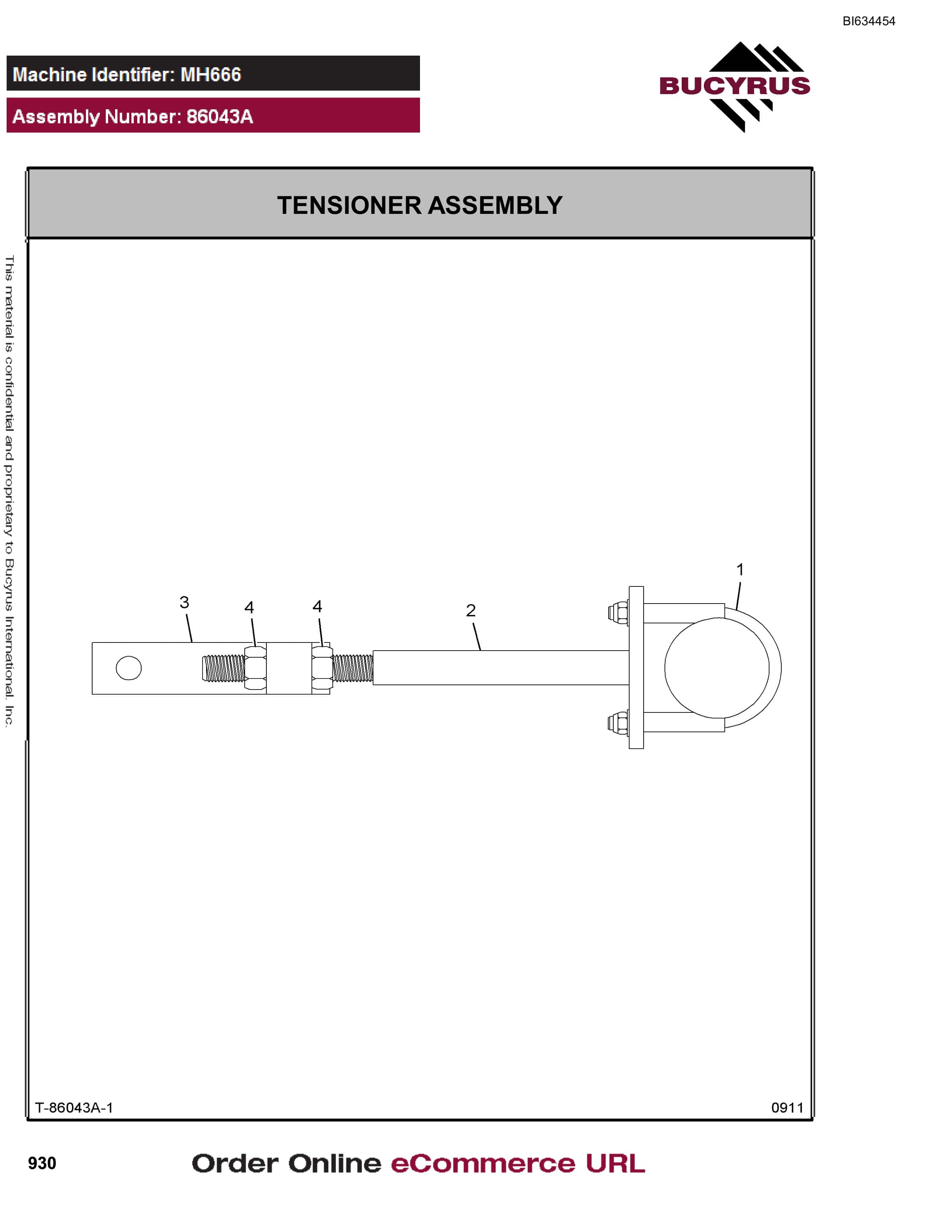 Bucyrus MT4400 AC Parts Catalog BI634454-5