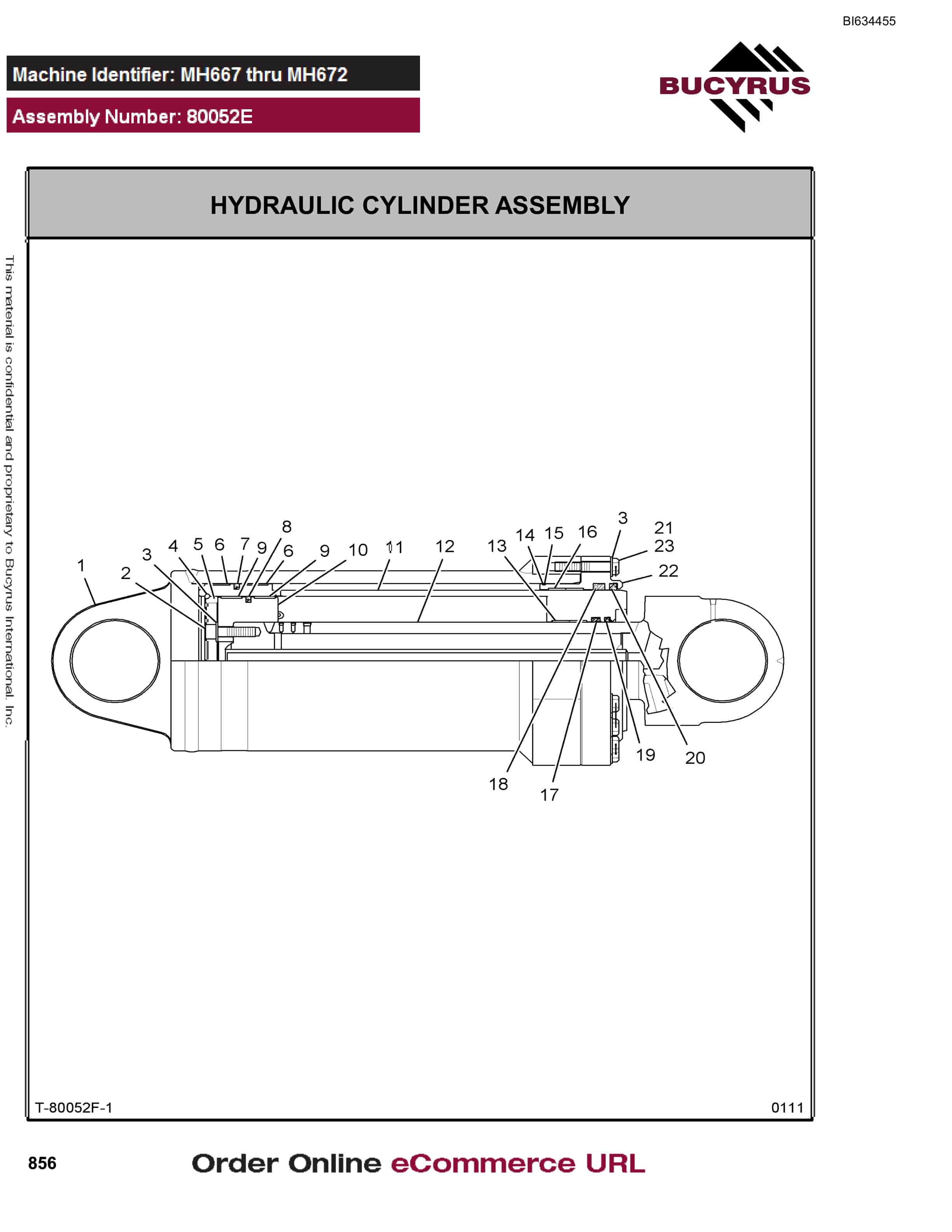 Bucyrus MT4400 AC Parts Catalog BI634455-4