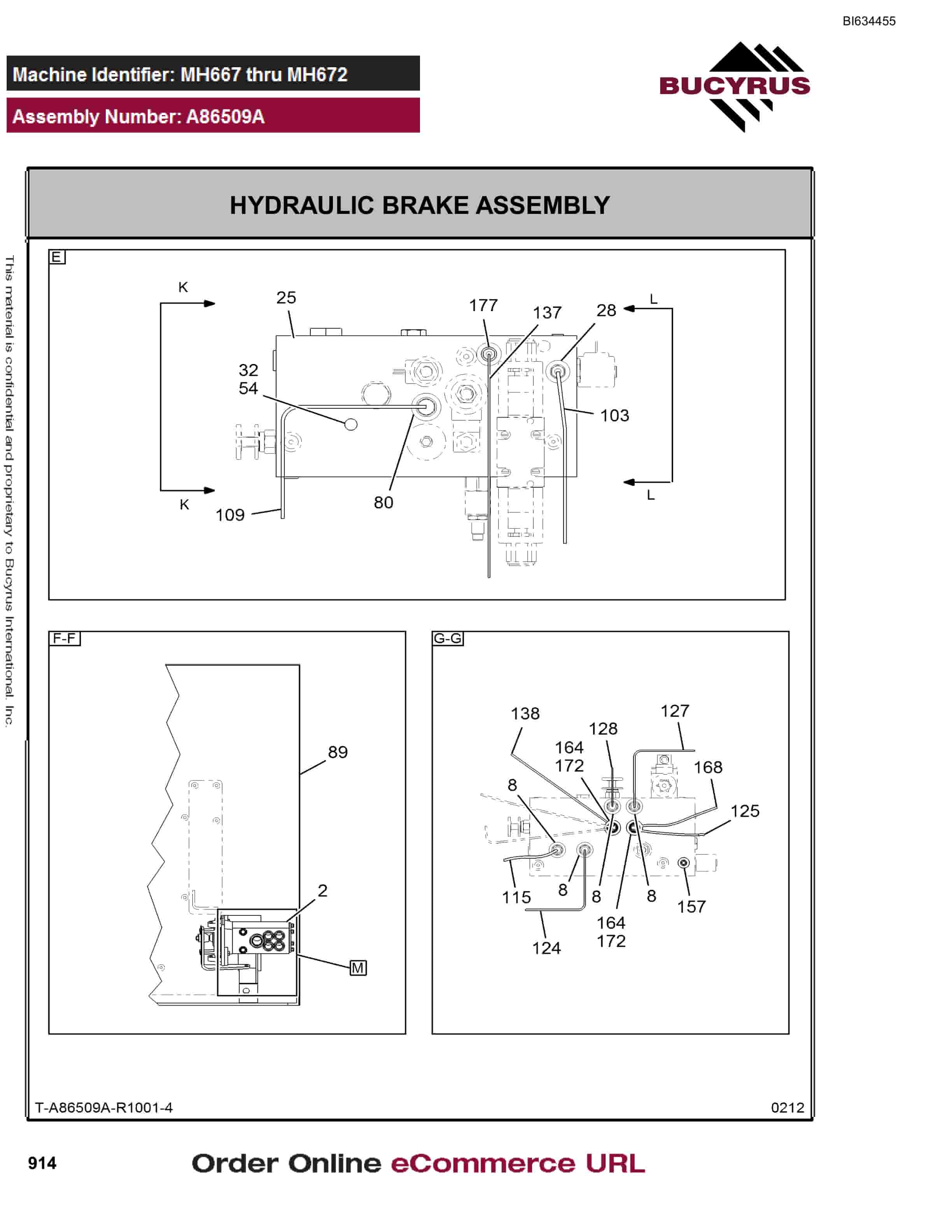 Bucyrus MT4400 AC Parts Catalog BI634455-5