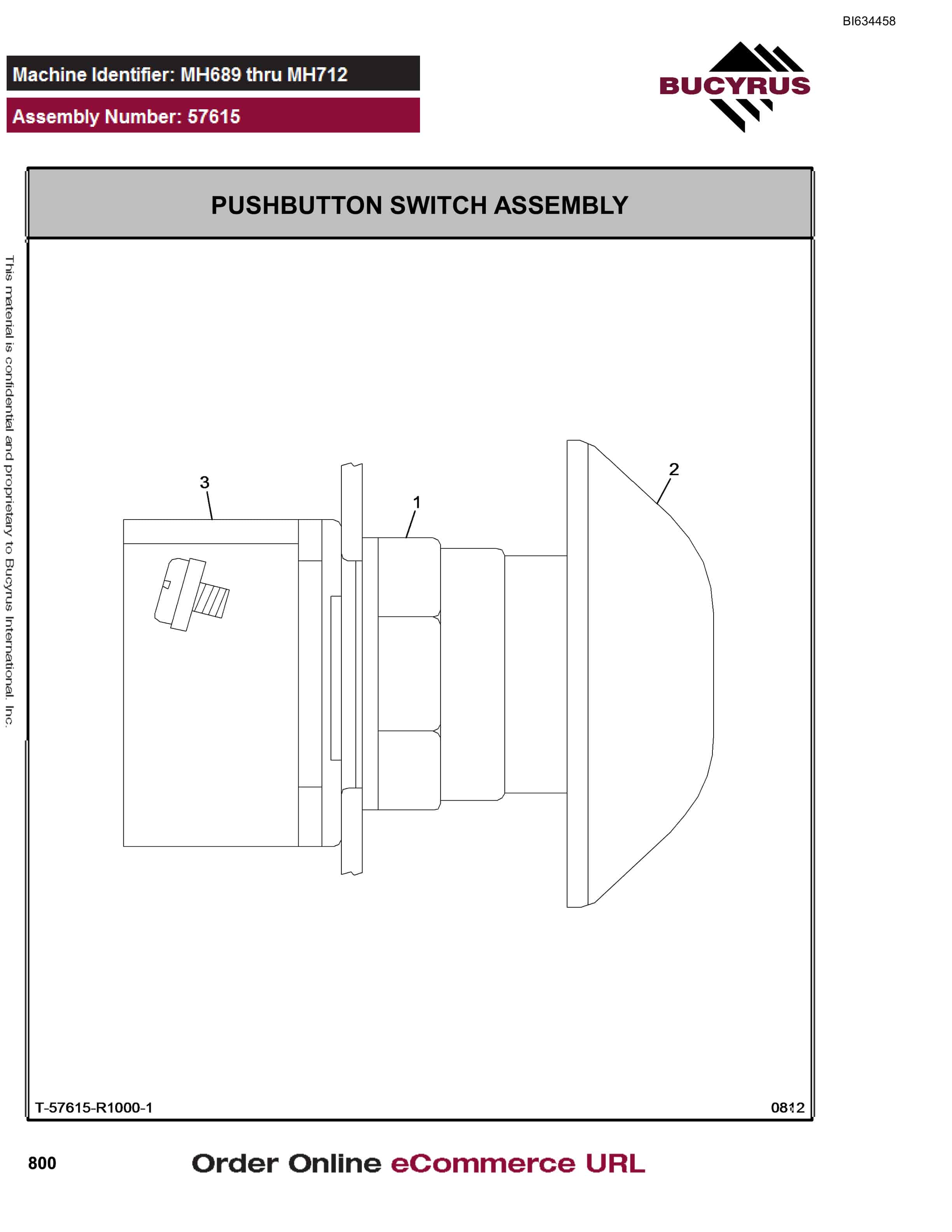 Bucyrus MT4400 AC Parts Catalog BI634458-3