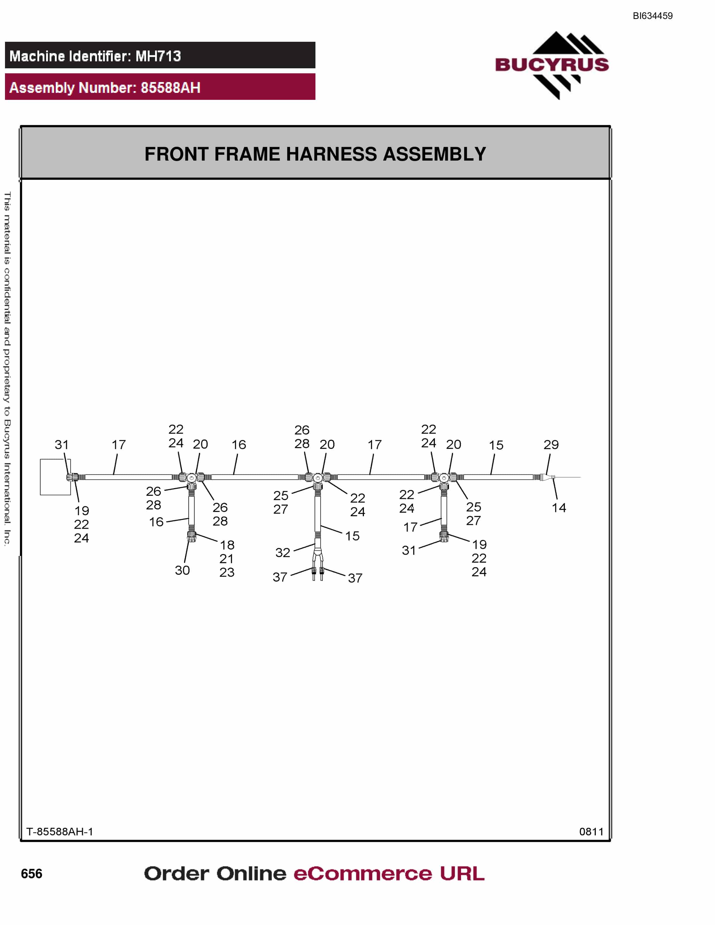 Bucyrus MT4400 AC Parts Catalog BI634459-3