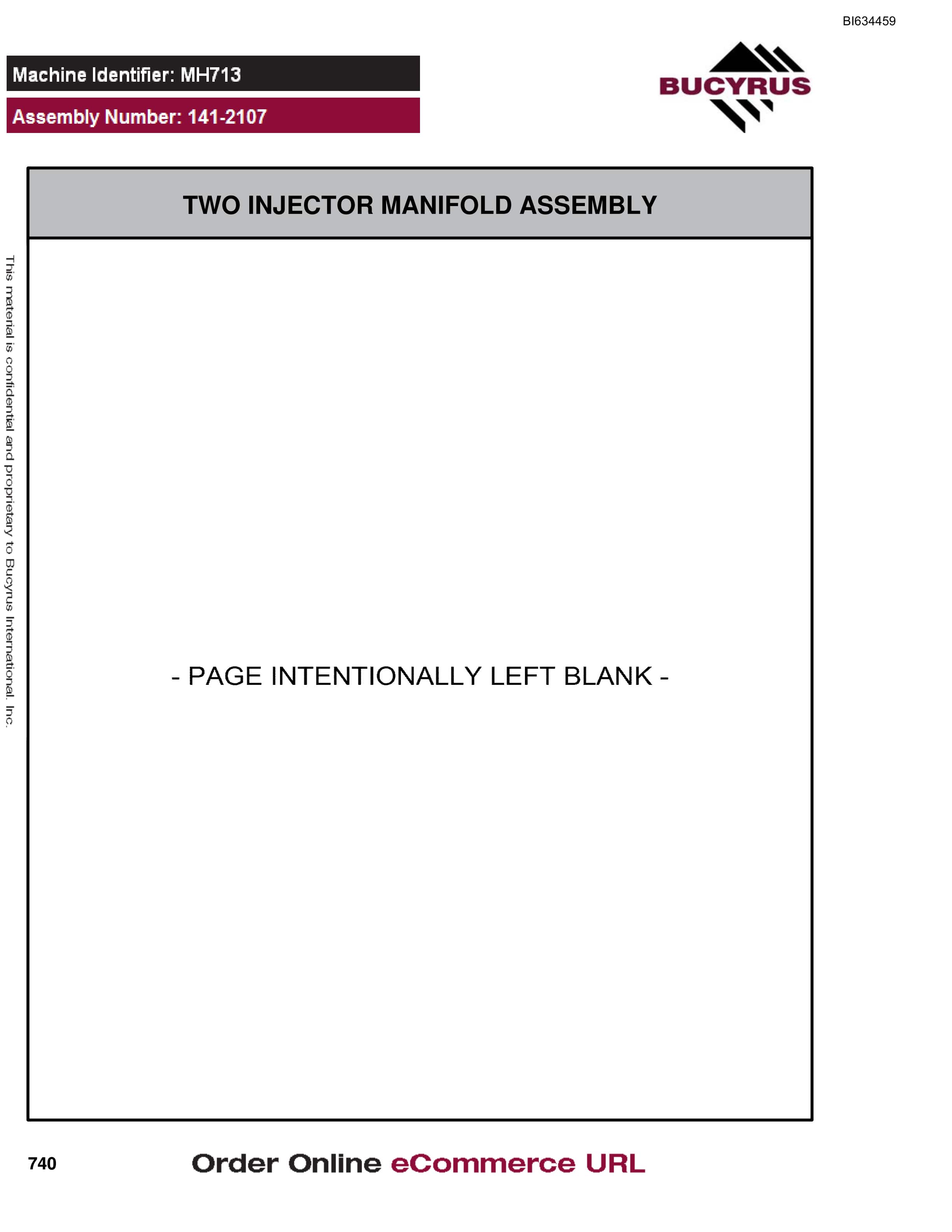 Bucyrus MT4400 AC Parts Catalog BI634459-4