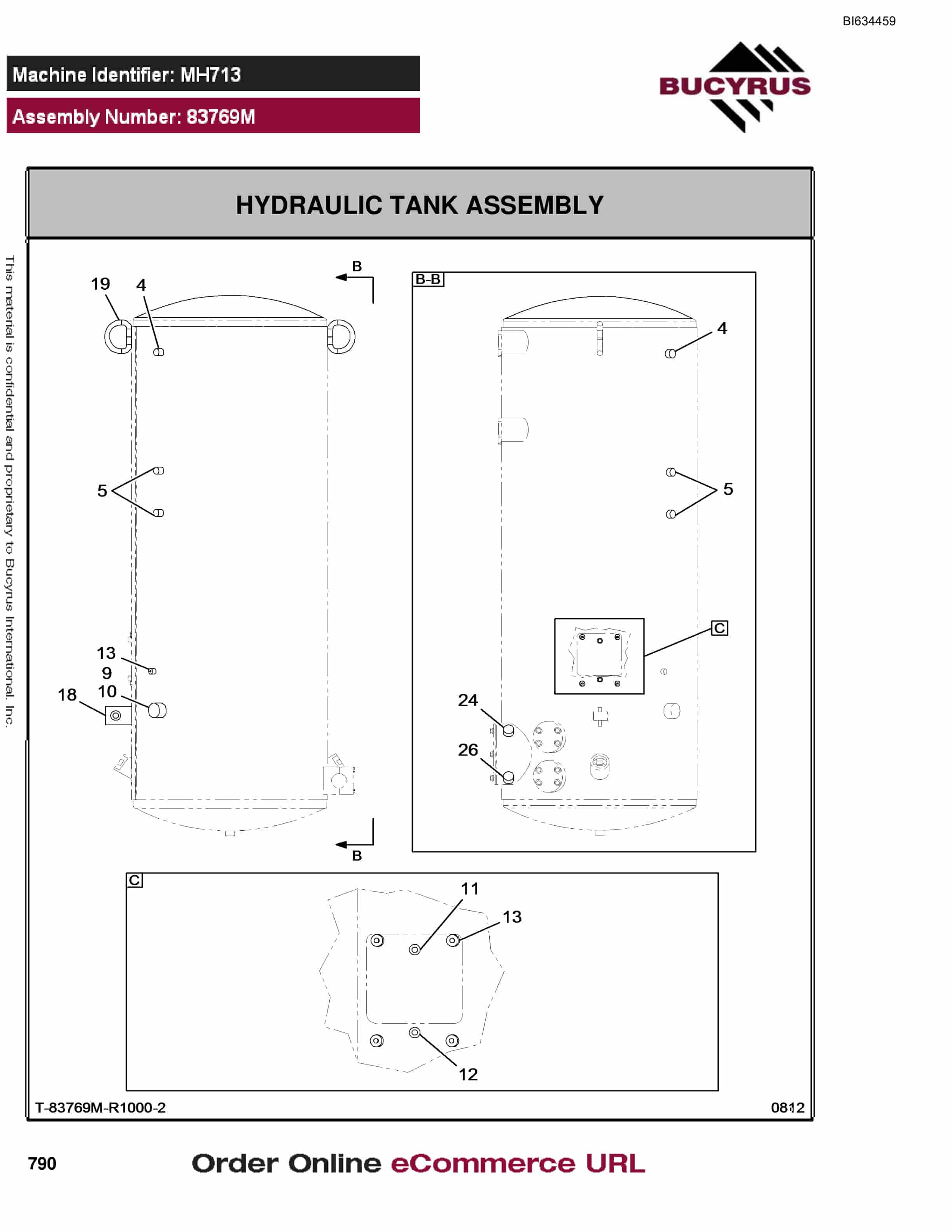 Bucyrus MT4400 AC Parts Catalog BI634459-5