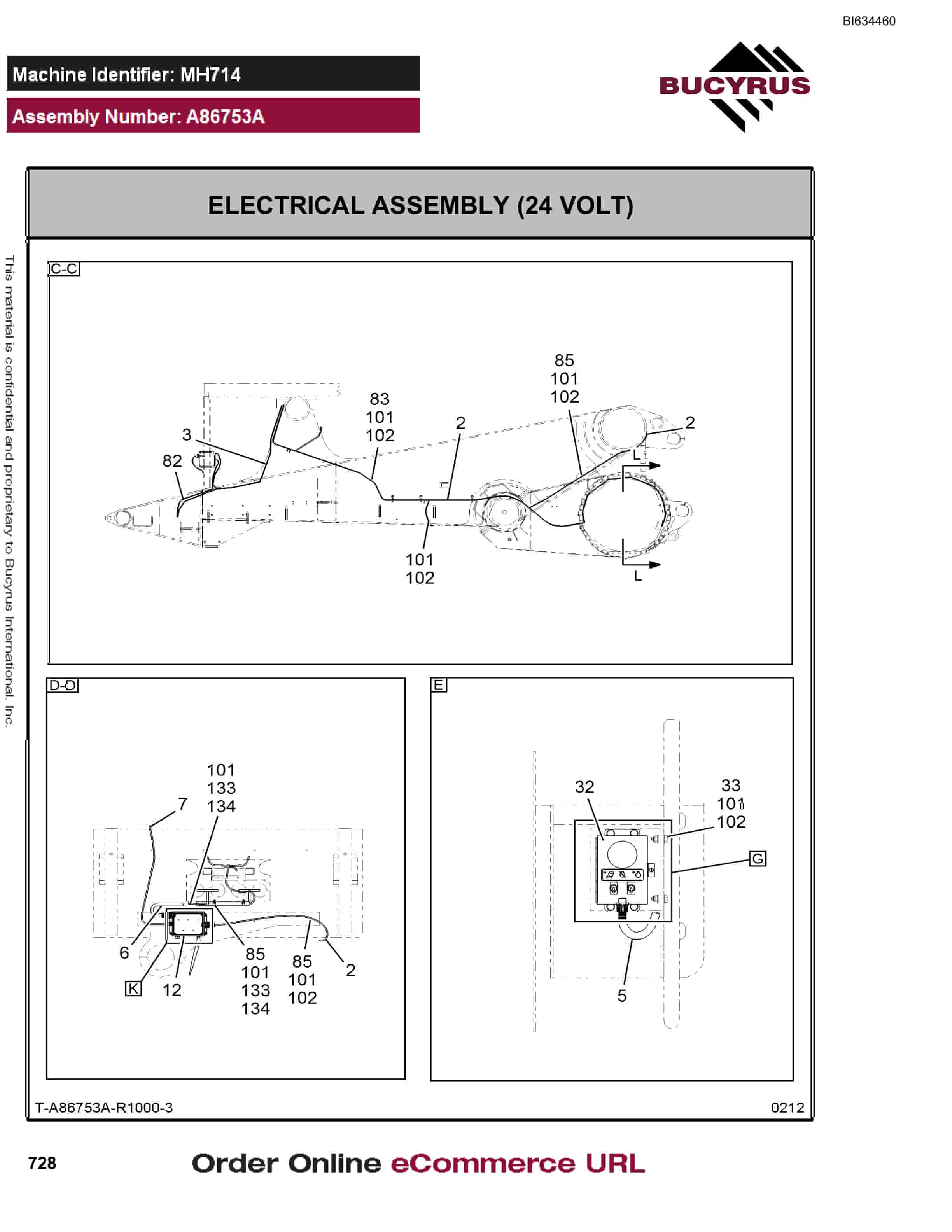 Bucyrus MT4400 AC Parts Catalog BI634460-3