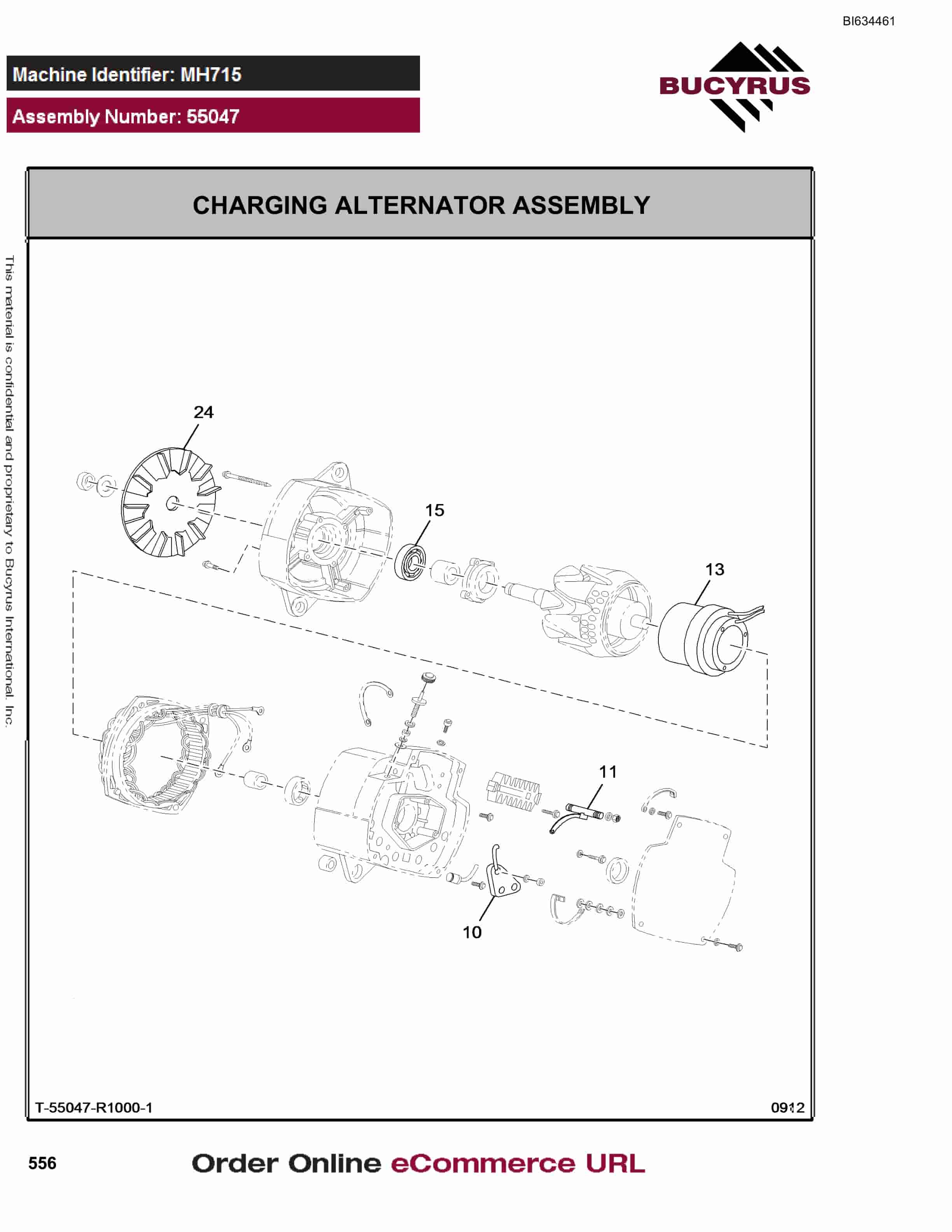 Bucyrus MT4400 AC Parts Catalog BI634461-2