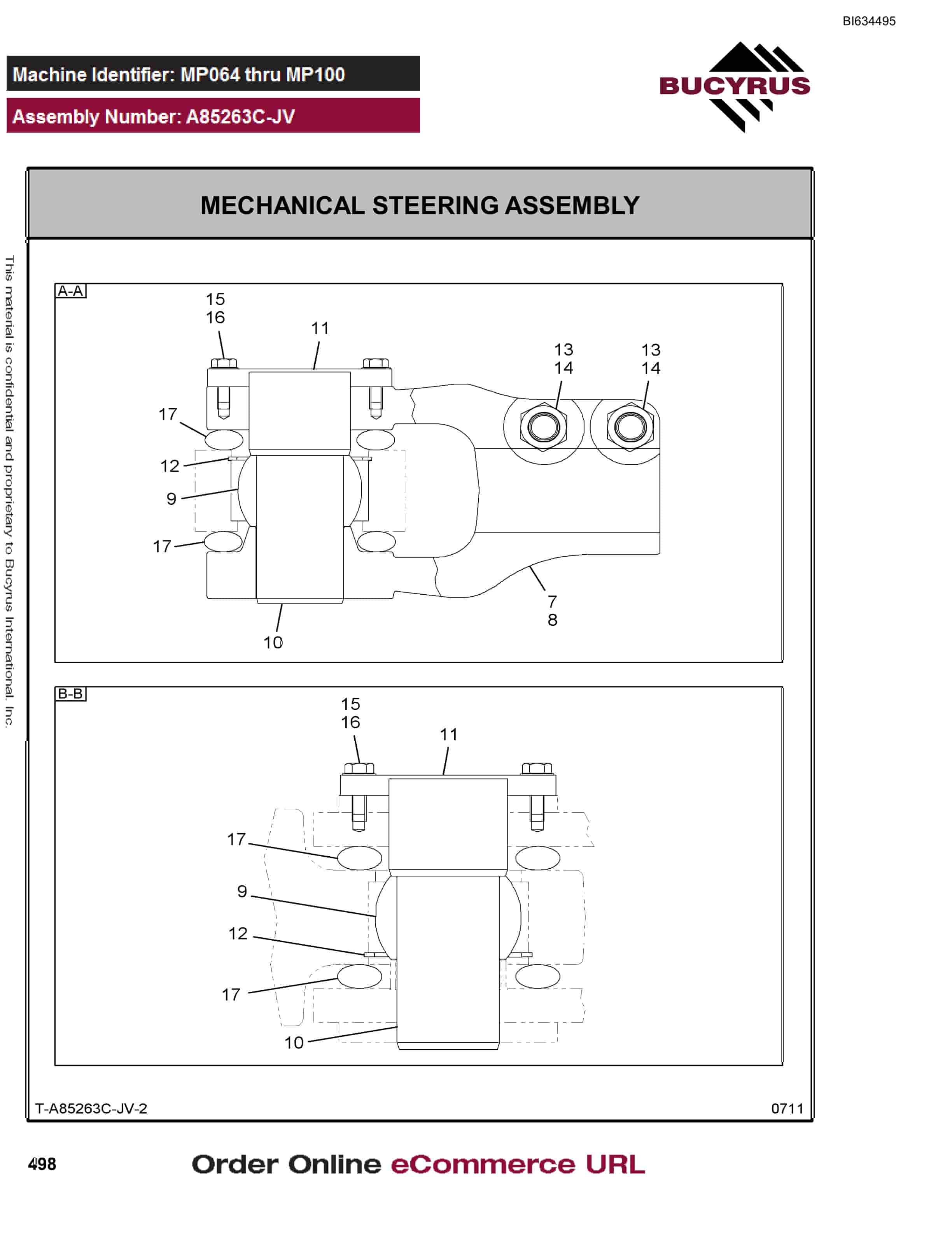 Bucyrus MT5500 Parts Catalog BI634495-2