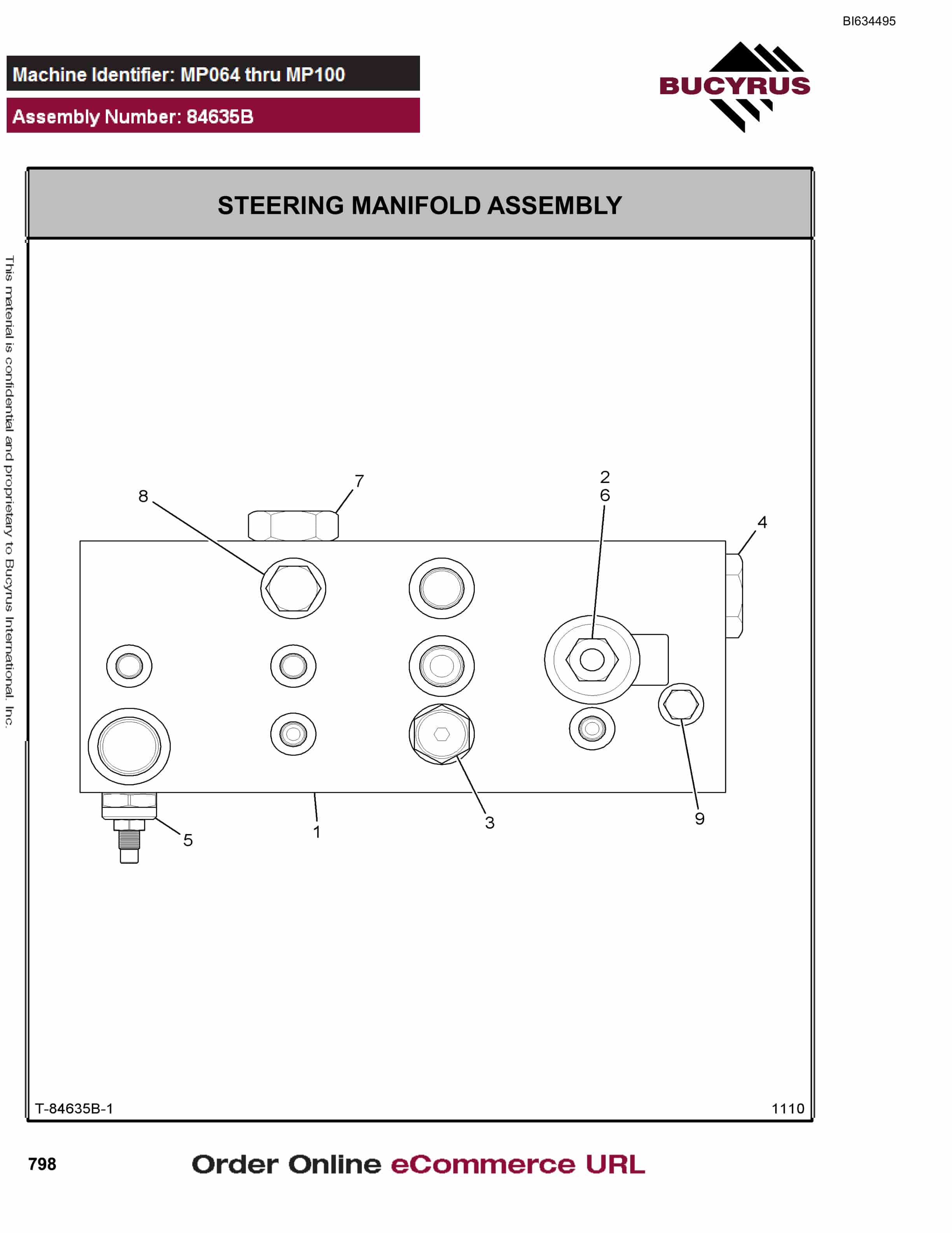Bucyrus MT5500 Parts Catalog BI634495-5