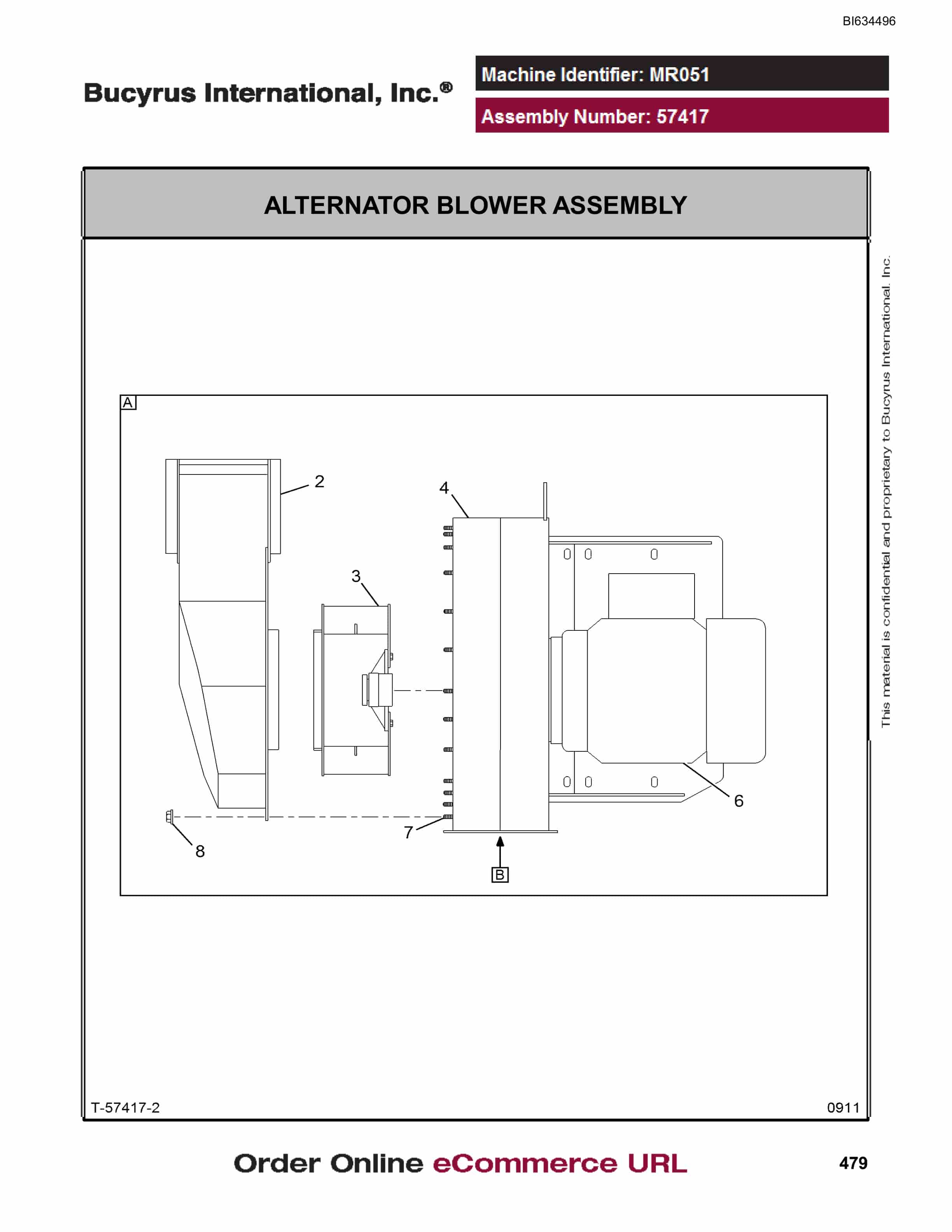 Bucyrus MT6300 AC Parts Catalog BI634496-2