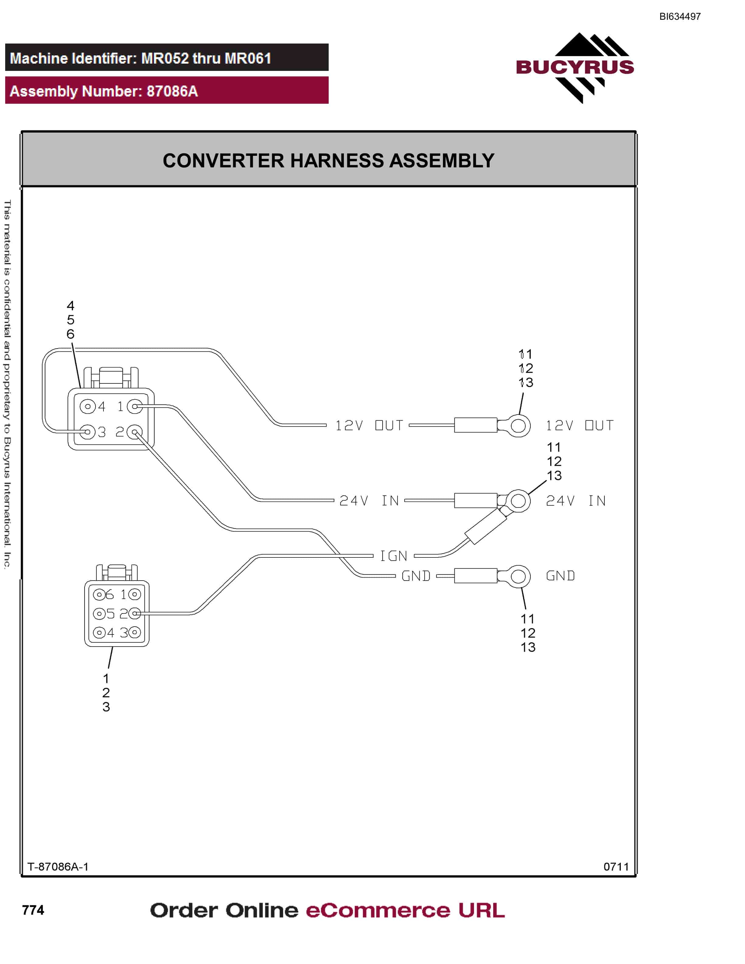Bucyrus MT6300 Parts Catalog BI634497-4