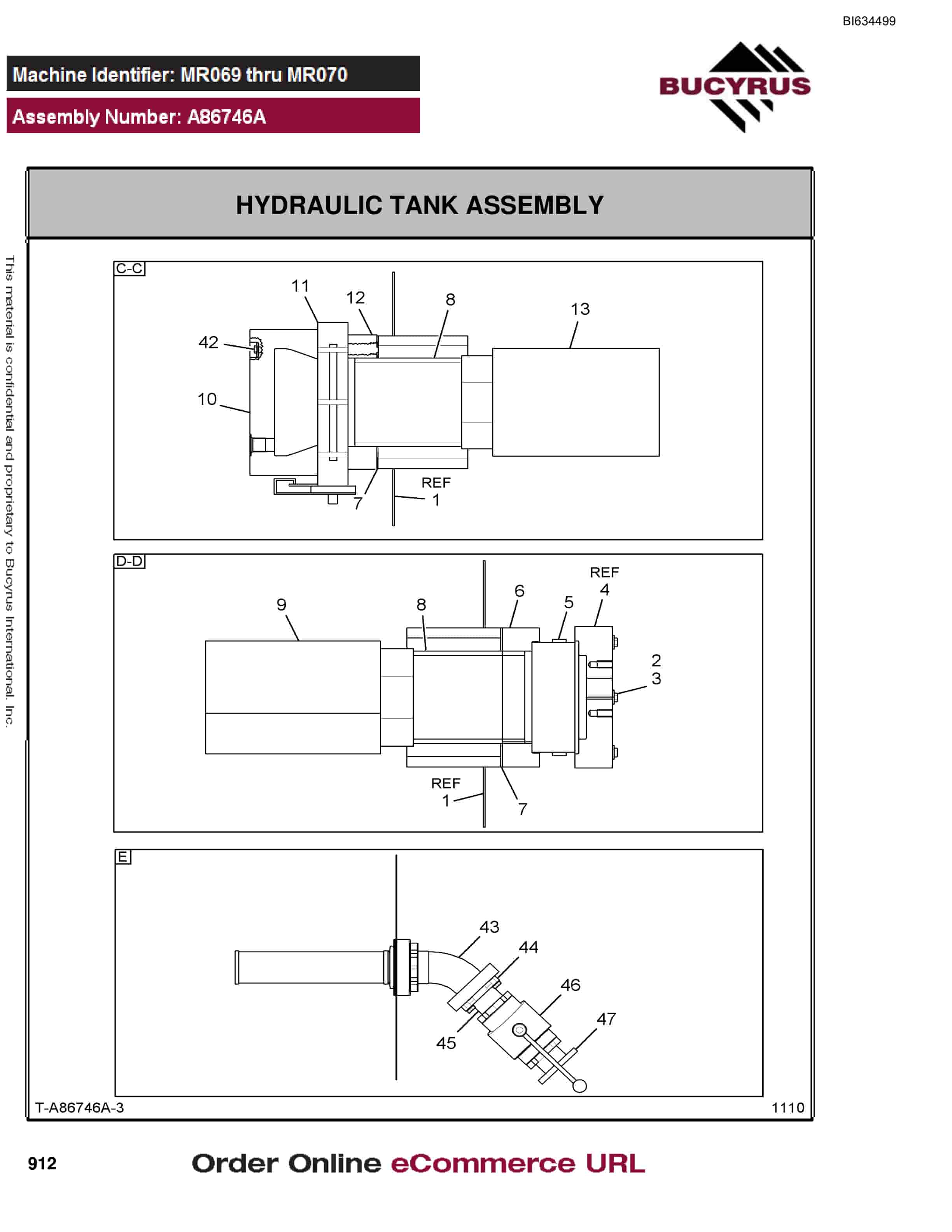 Bucyrus MT6300 Parts Catalog BI634499-5