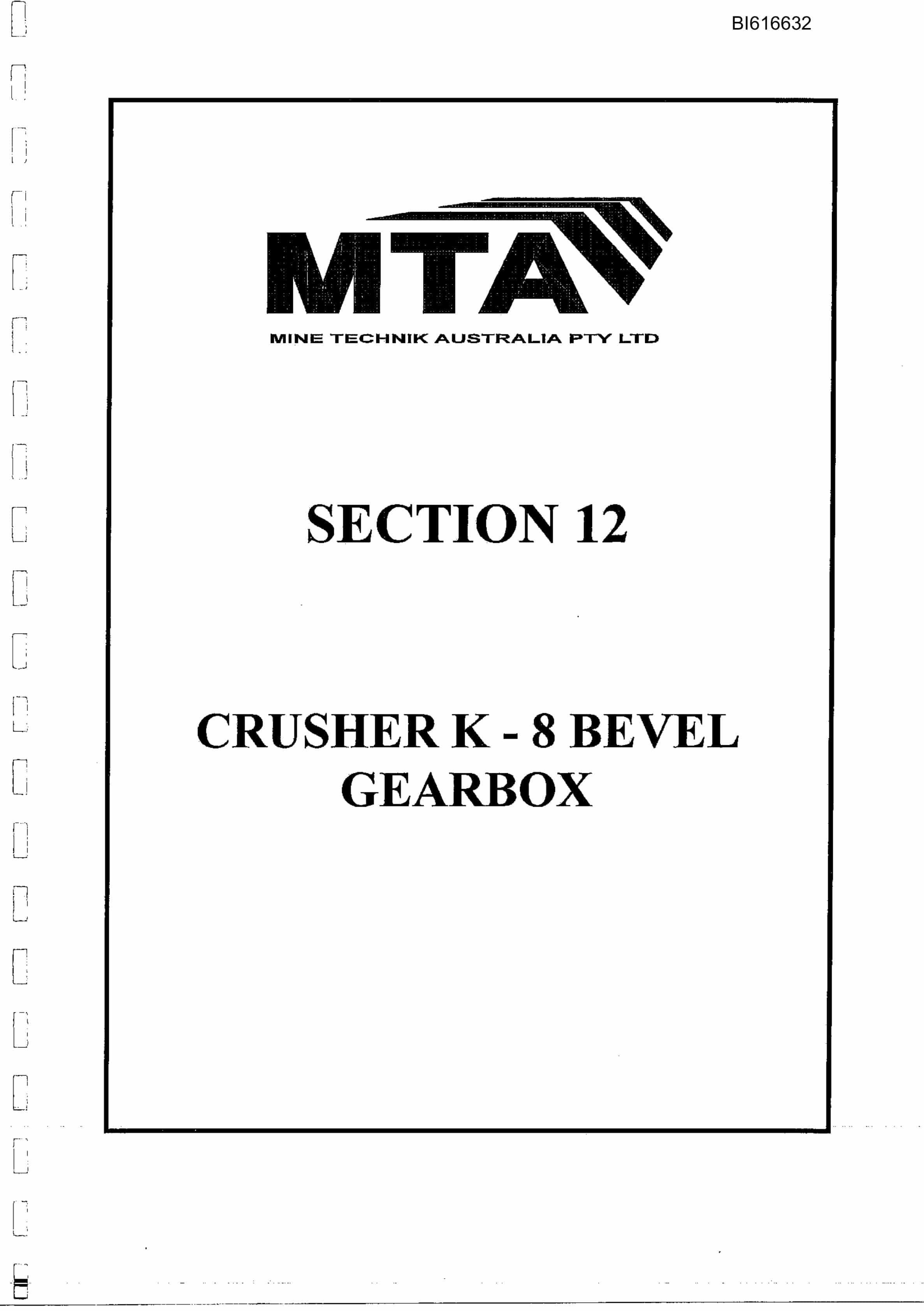 Bucyrus MTA Longwall Technical Manual BI616632-3