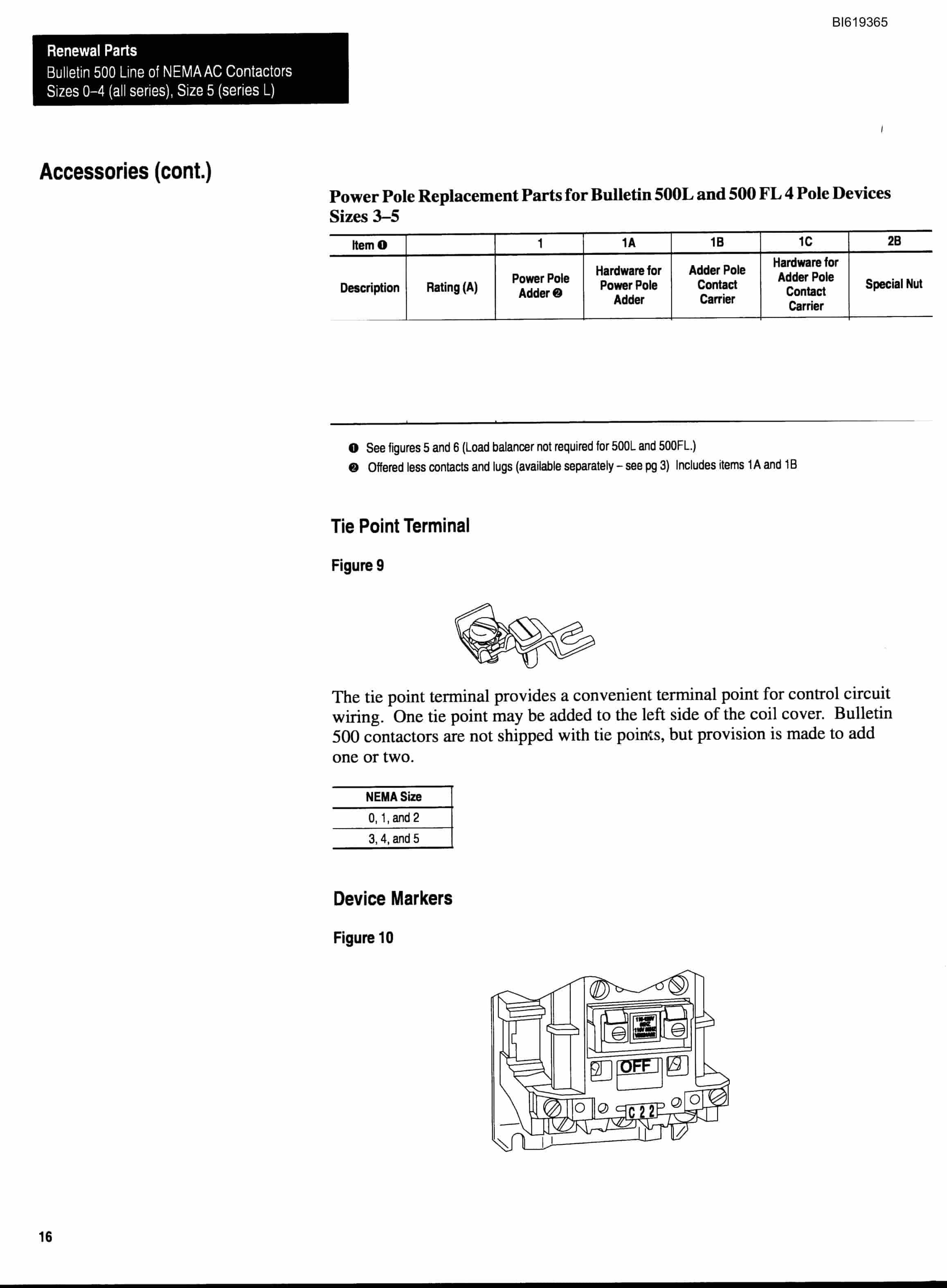 Bucyrus Nema AC Contactors Technical Manual BI619365 5 Bucyrus Nema AC Contactors Technical Manual BI619365 - Image 5