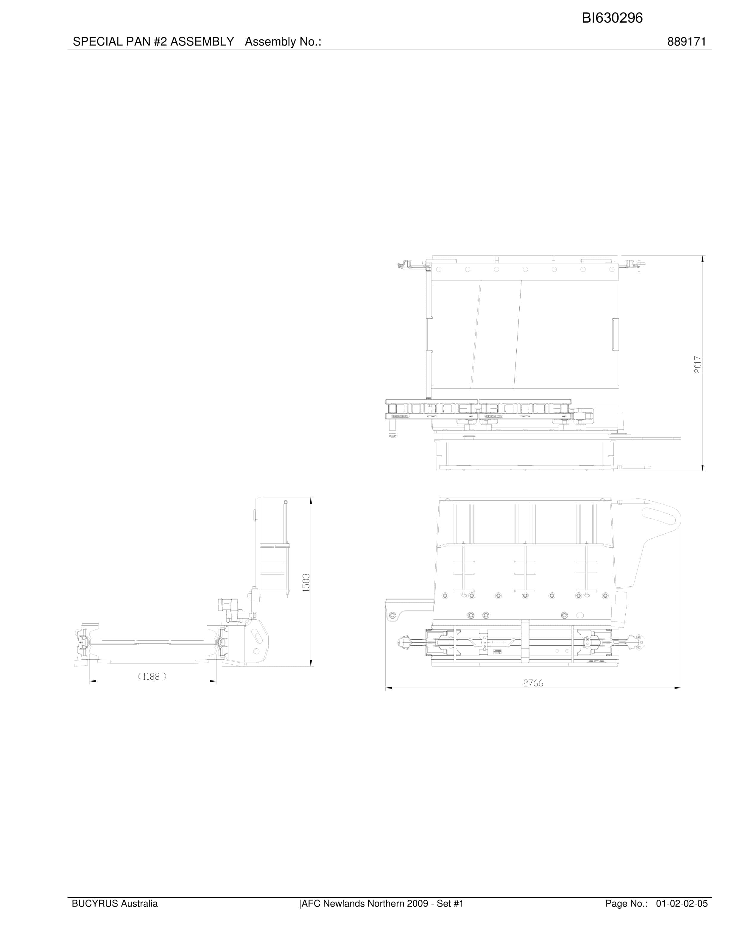 Bucyrus Newlands North AFC P2A - 2009 Parts Catalog BI630296-3