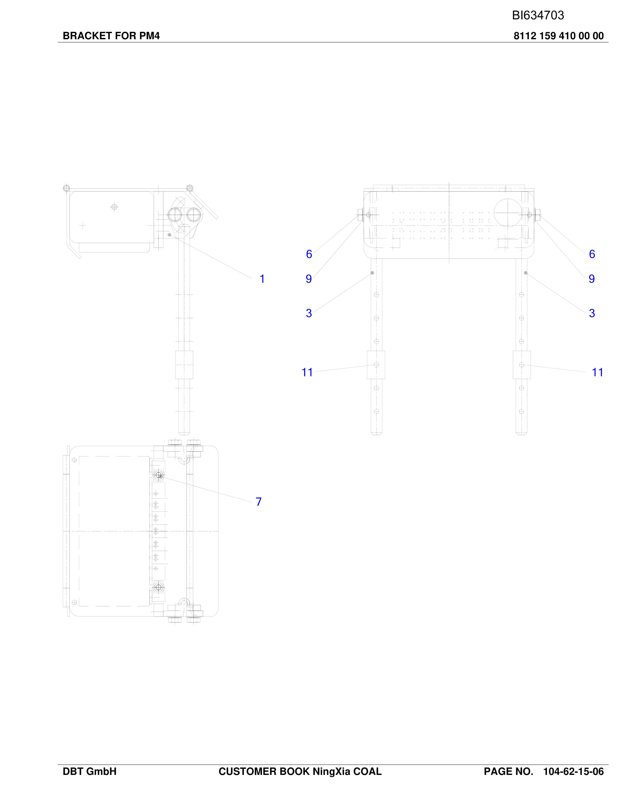 Bucyrus NINGXIA Coal DBT-Shield And Supply Parts Catalog BI634703-3