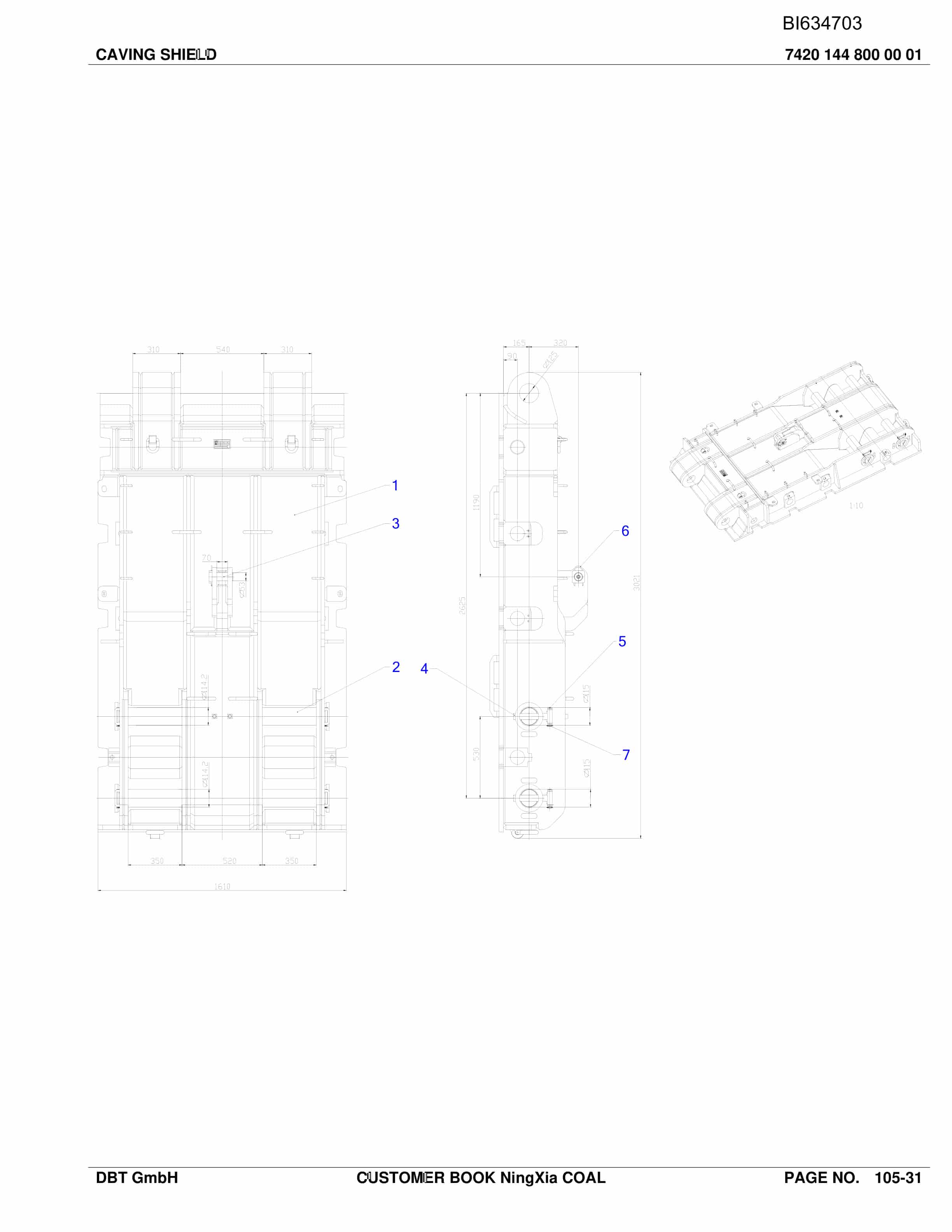 Bucyrus NINGXIA Coal DBT-Shield And Supply Parts Catalog BI634703-4