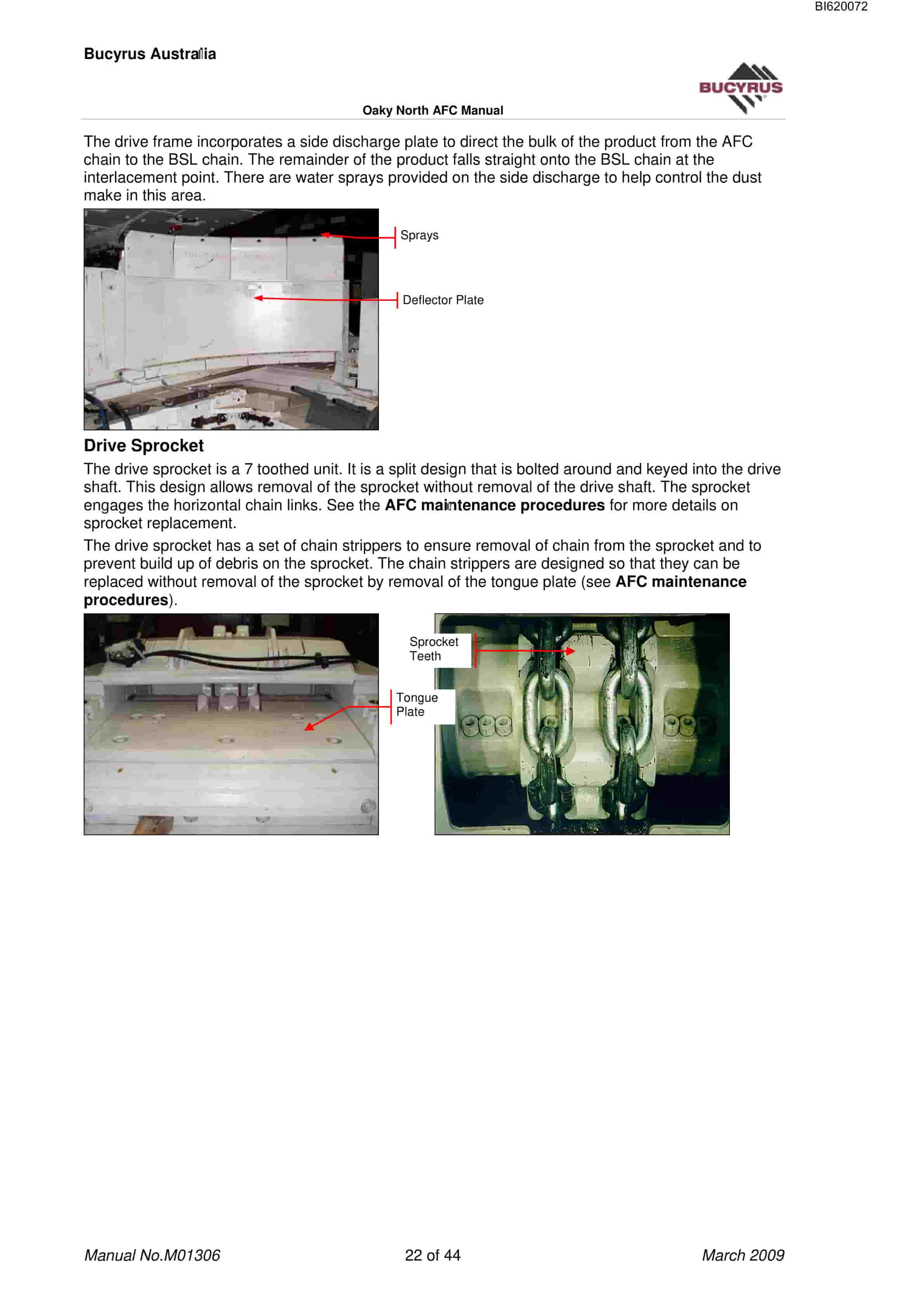 Bucyrus Oaky North AFC Technical Manual BI620072-2