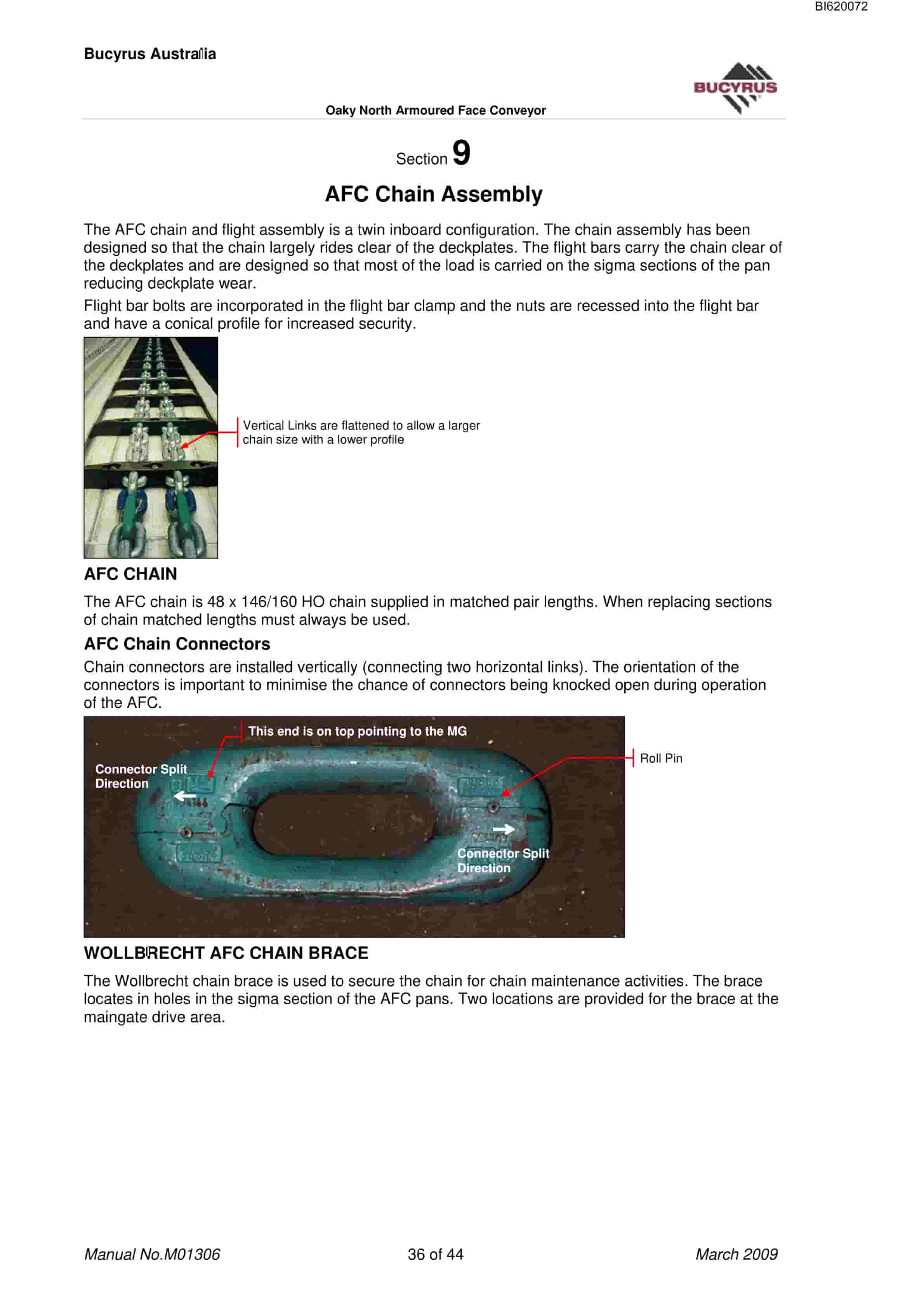 Bucyrus Oaky North AFC Technical Manual BI620072-5