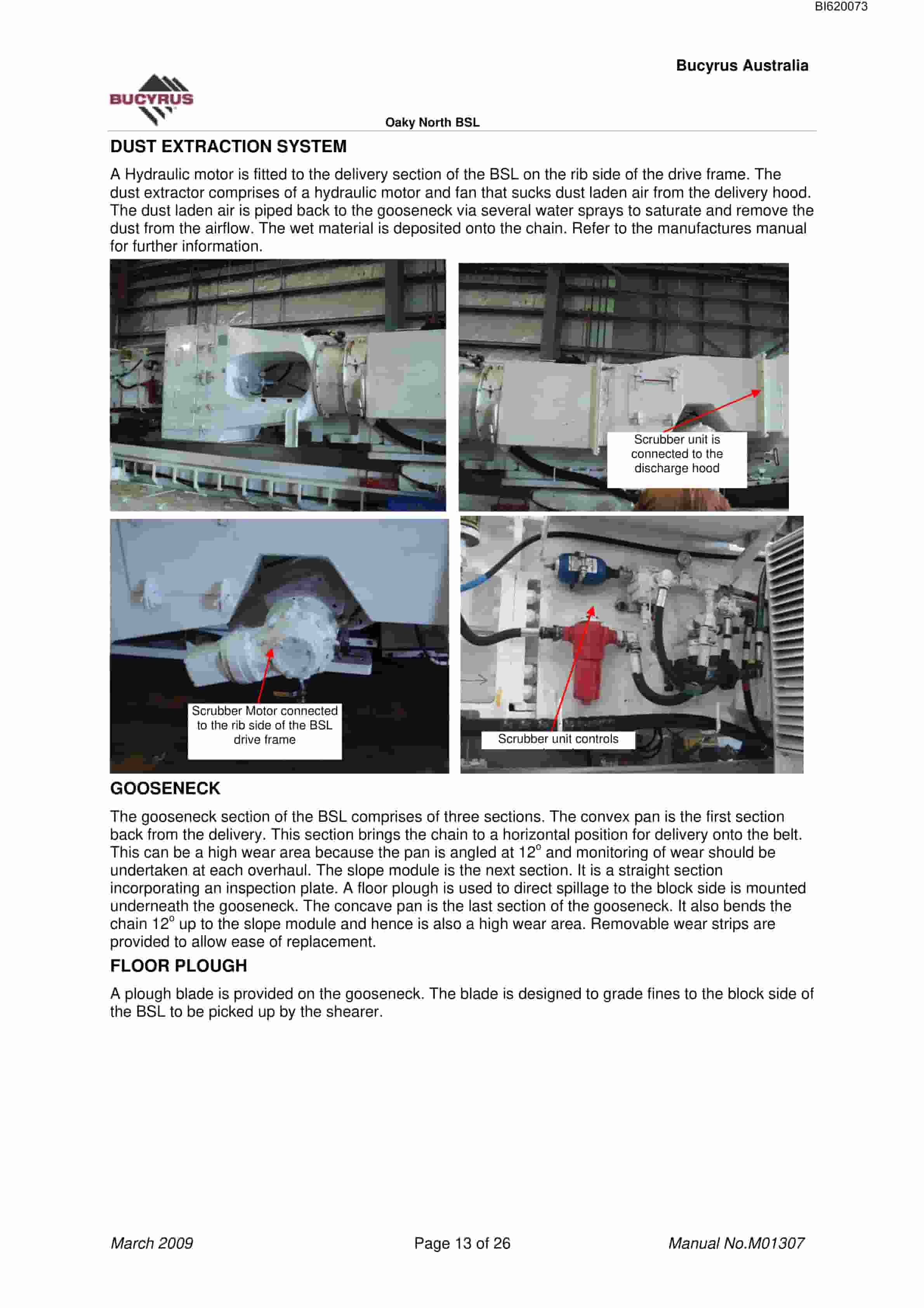 Bucyrus Oaky North Beam Stage Loader Technical Manual BI620073-2