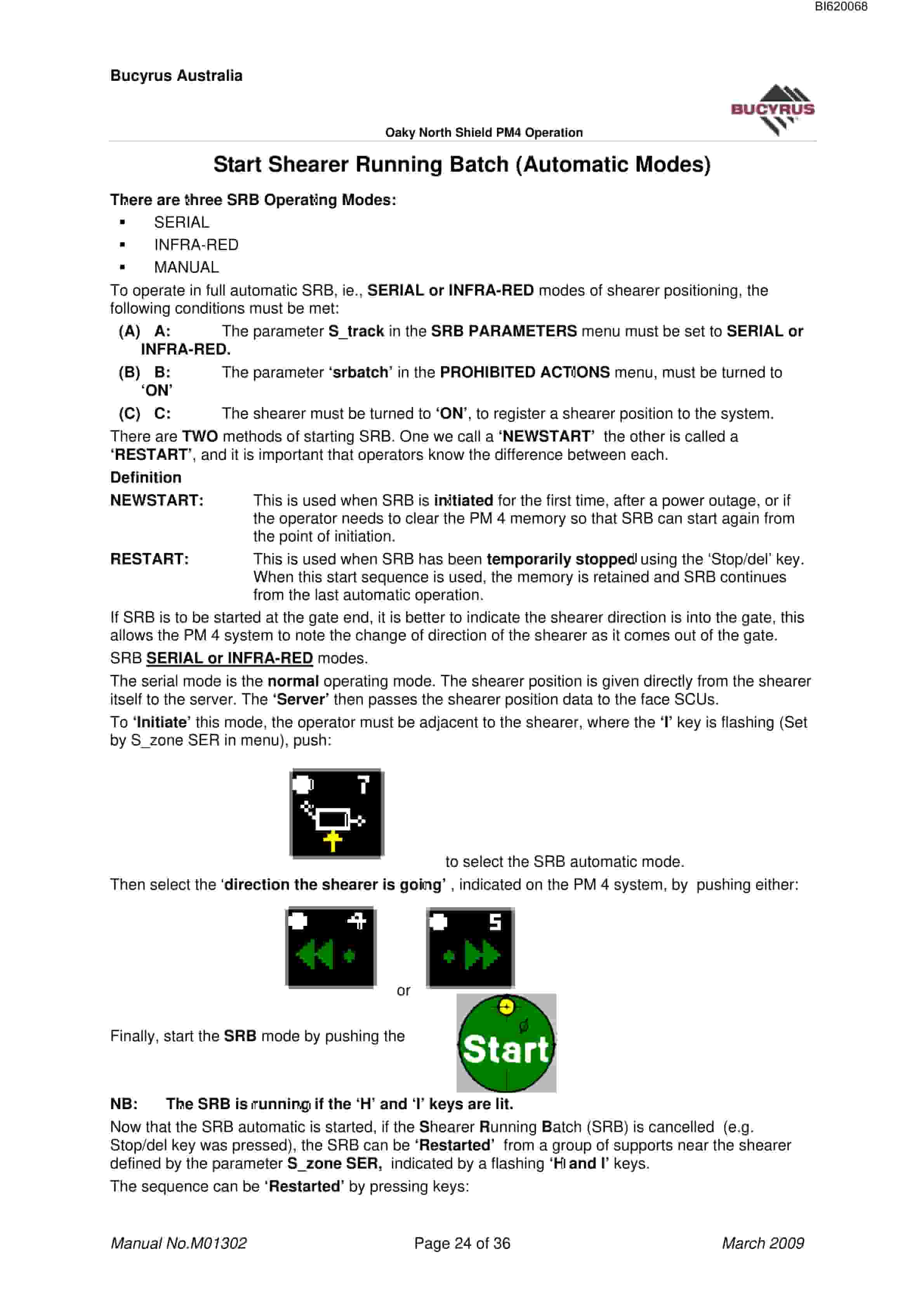 Bucyrus Oaky North PM4 Operations Technical Manual BI620068-3